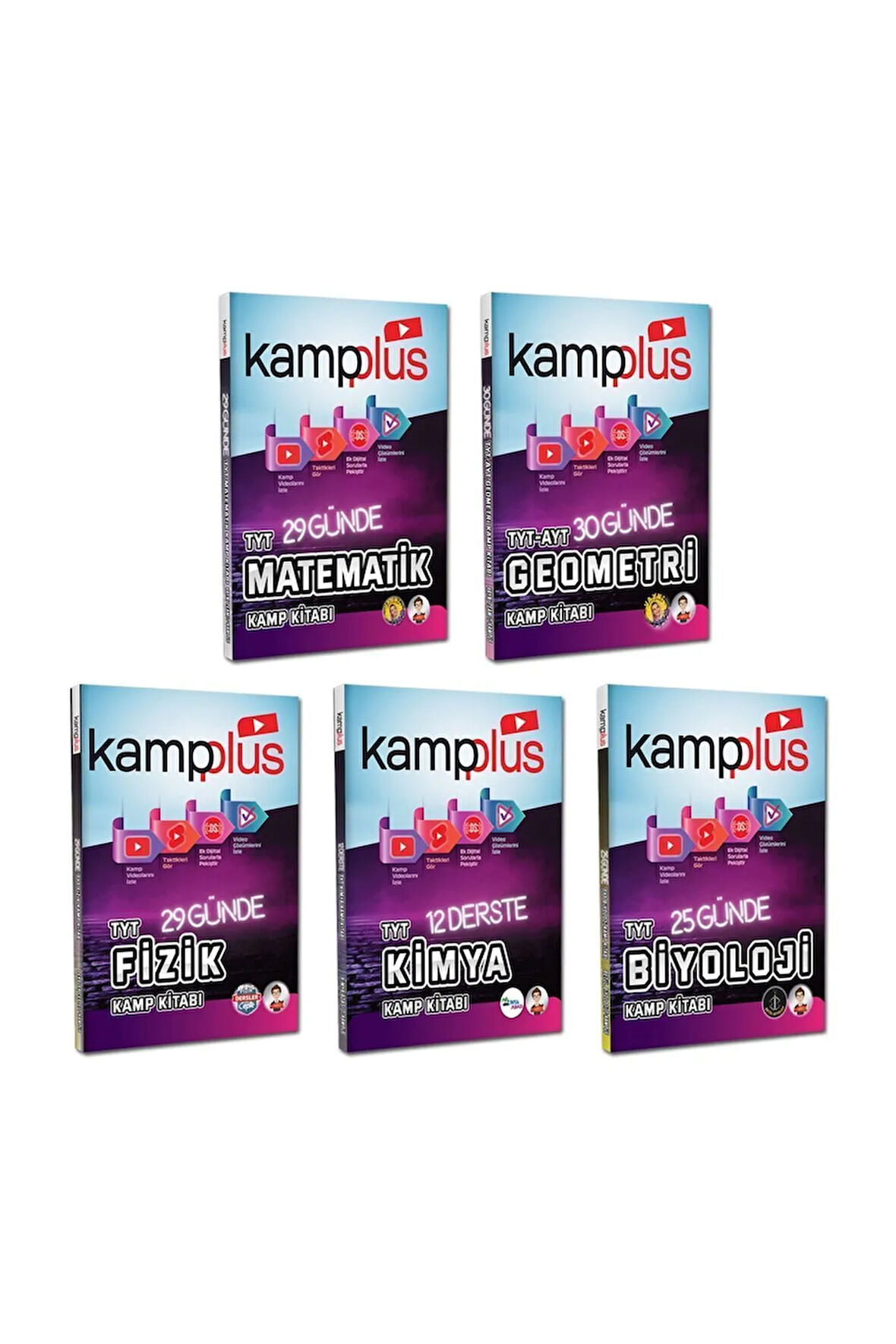 Kampplus Tyt Sayısal Kamp Set 5 Kitap - Matematik Geometri Fizik Kimya Biyoloji