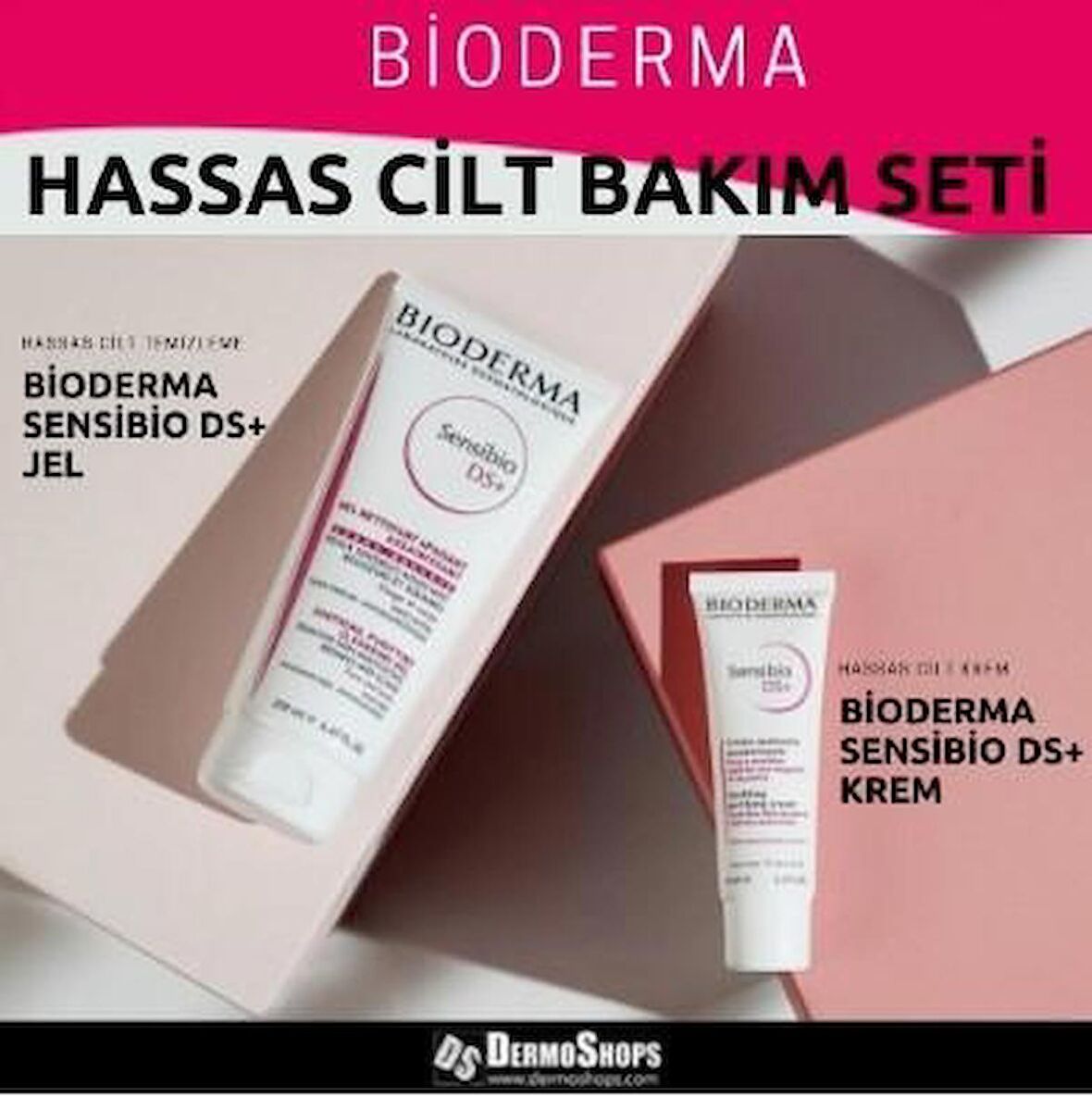 Bioderma Sensibio DS+ Cream 40ml + Sensibio DS+ Foaming Gel 200ml | Hassas Cilt Bakimi