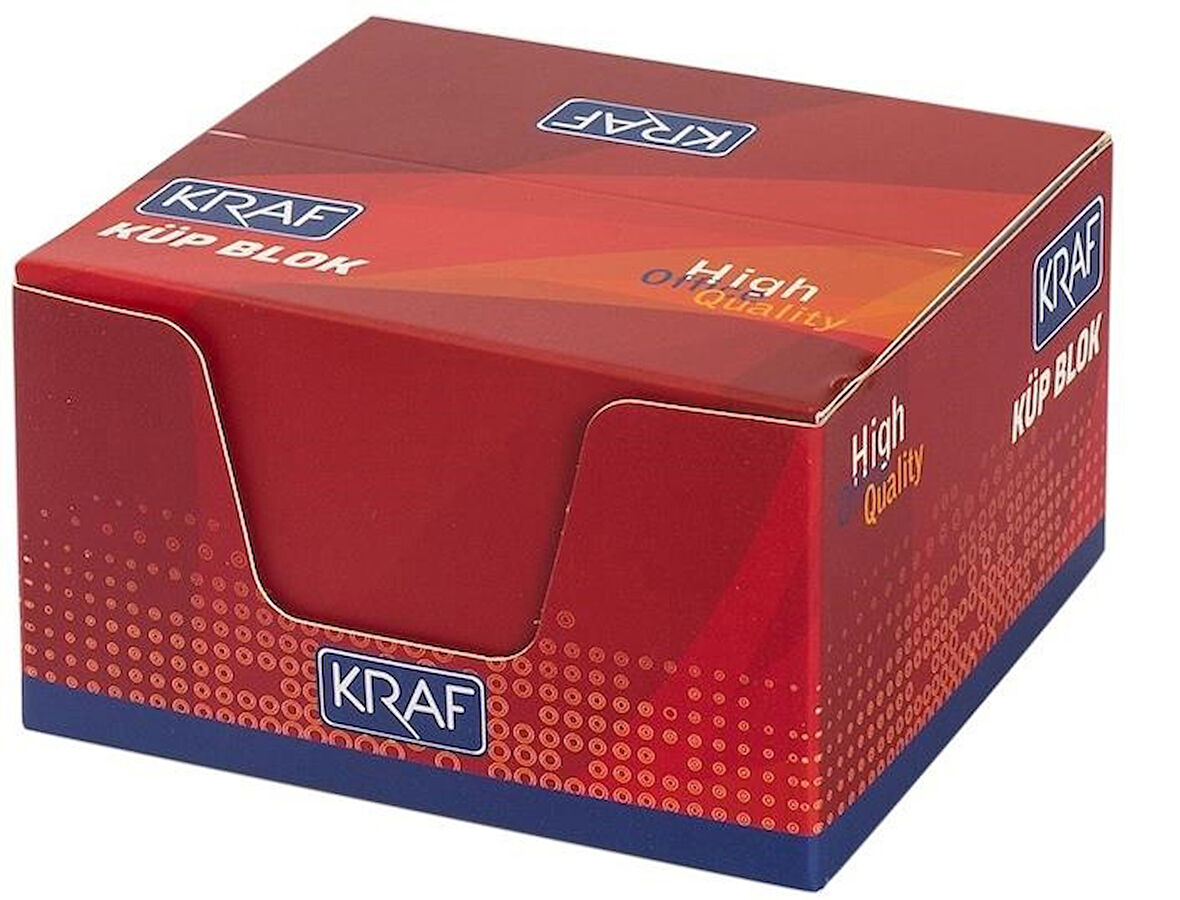 KRAF KÜP BLOK BEYAZ 8X8 CM 115G (4 Adet) -  