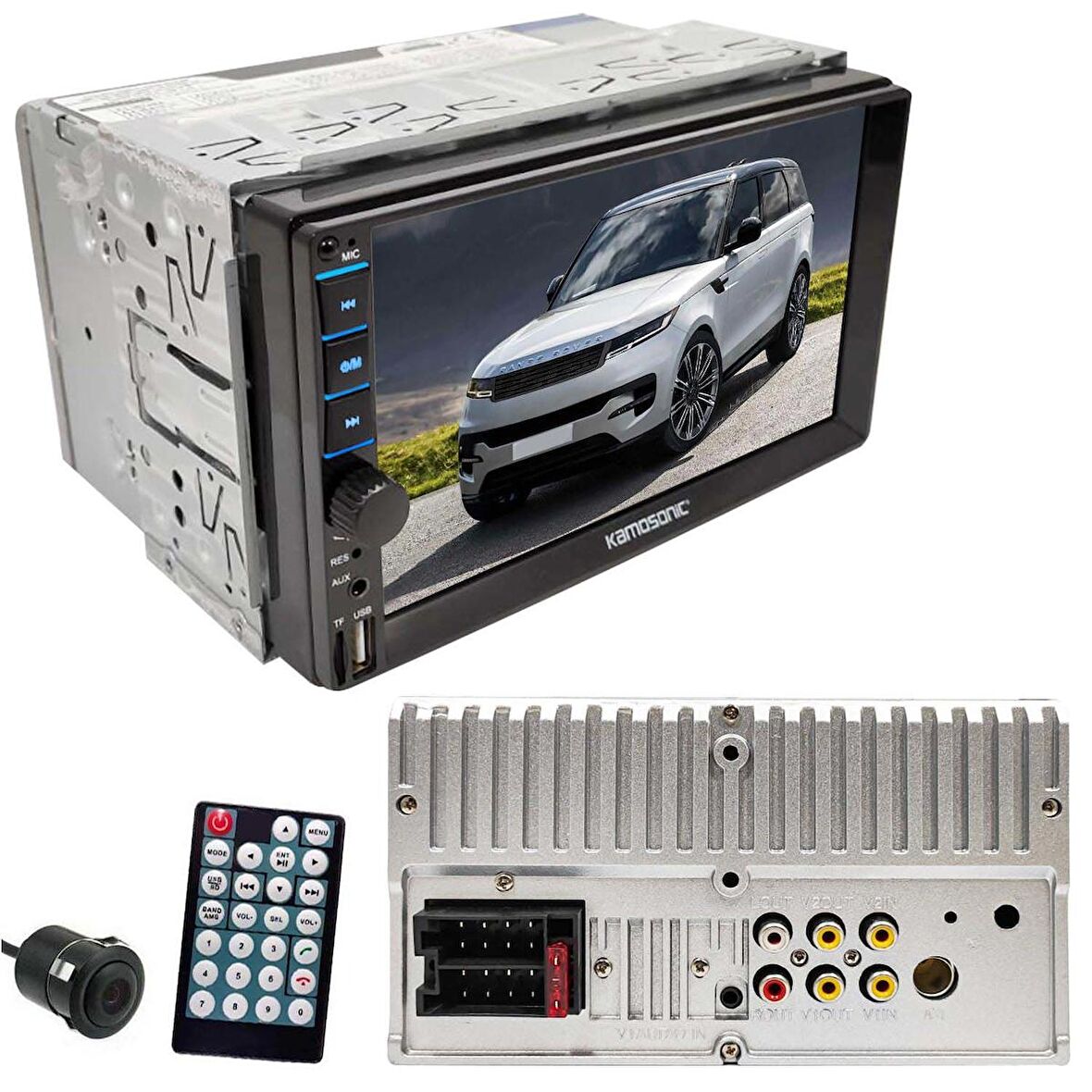 KAMOSONIC KS-G755 DOUBLE TEYP 7" 4X45W MİRRORLİNK BT/USB/SD/FM/AUX KAMERALI
