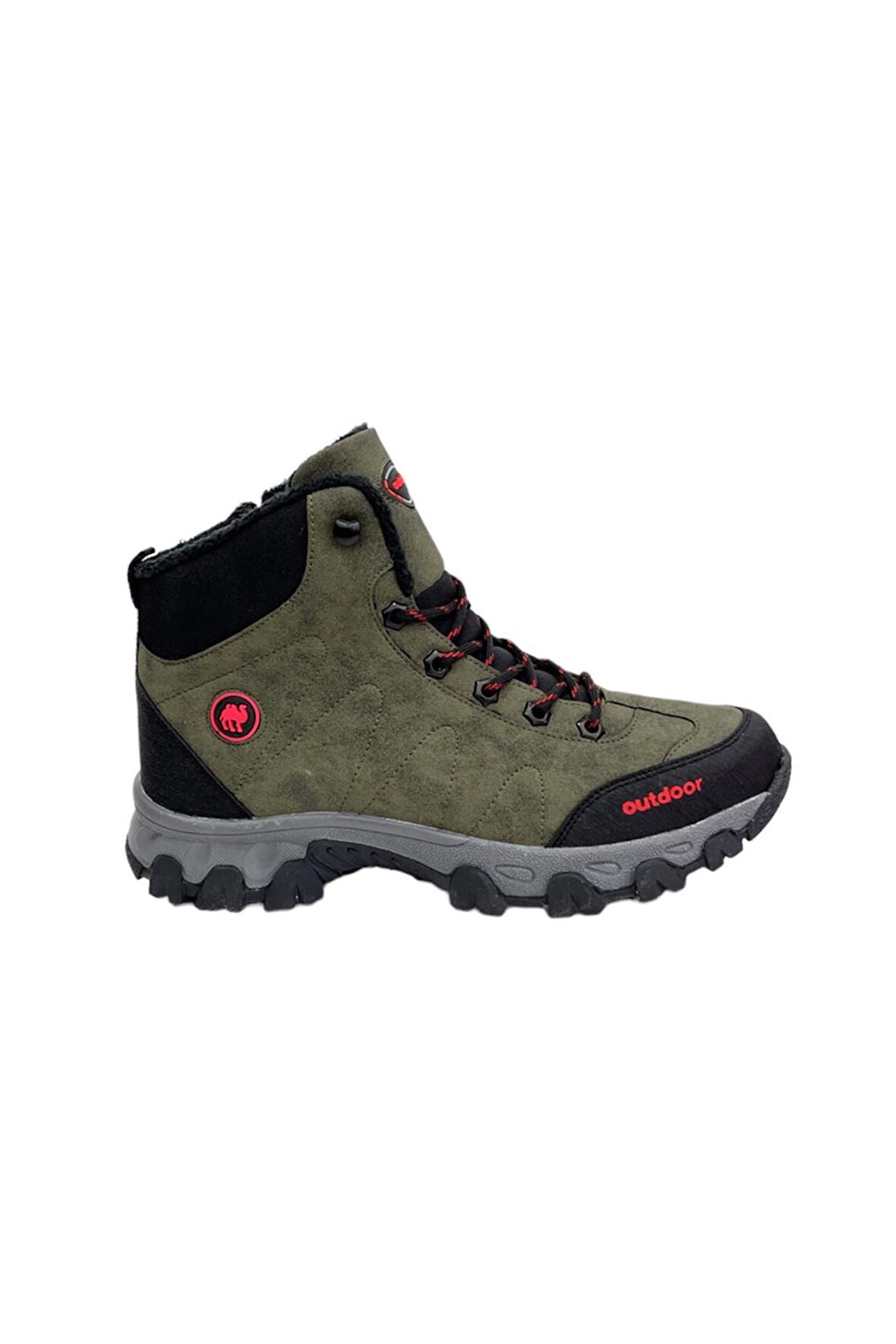 Soğuk Geçirmez Unisex Uzun Outdoor Trekking Bot Ayakkabı HAKİ