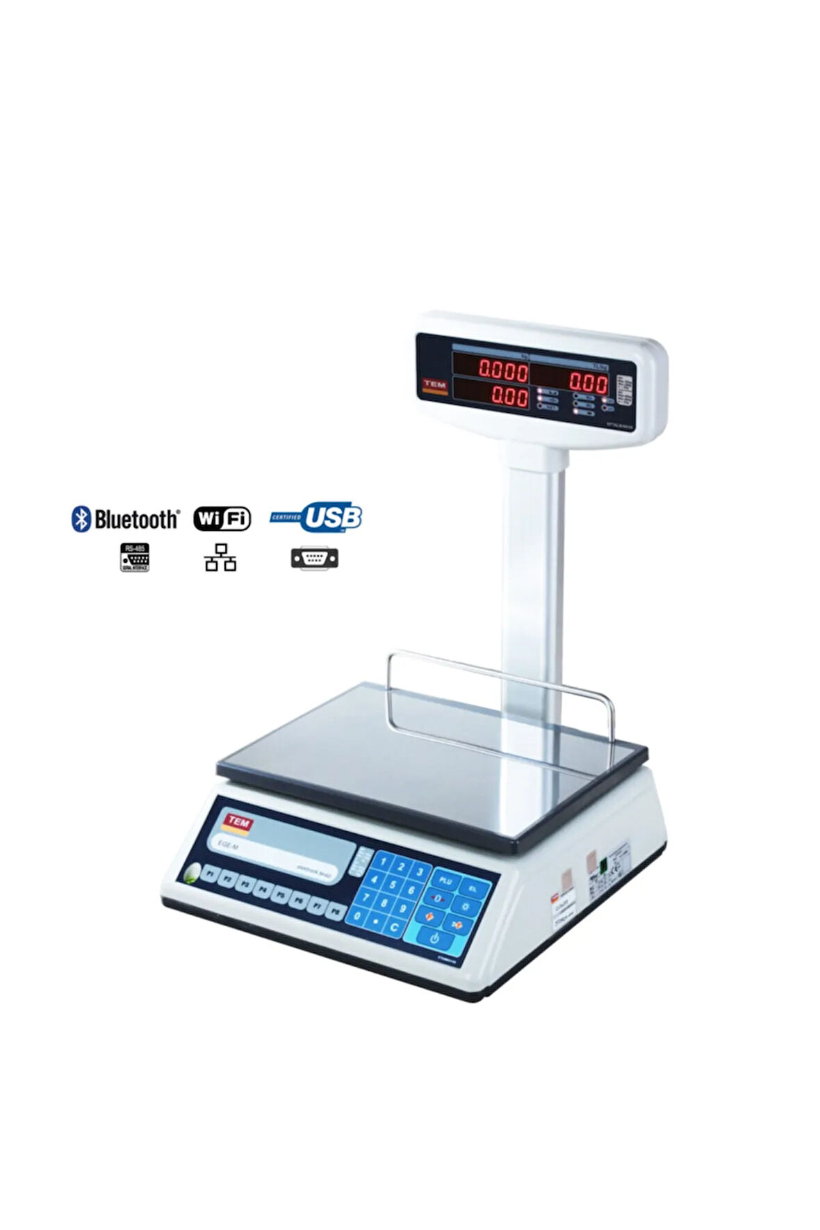 30 Kg 5 Gr Onaylı Fiyat Hesaplamalı Market Terazisi