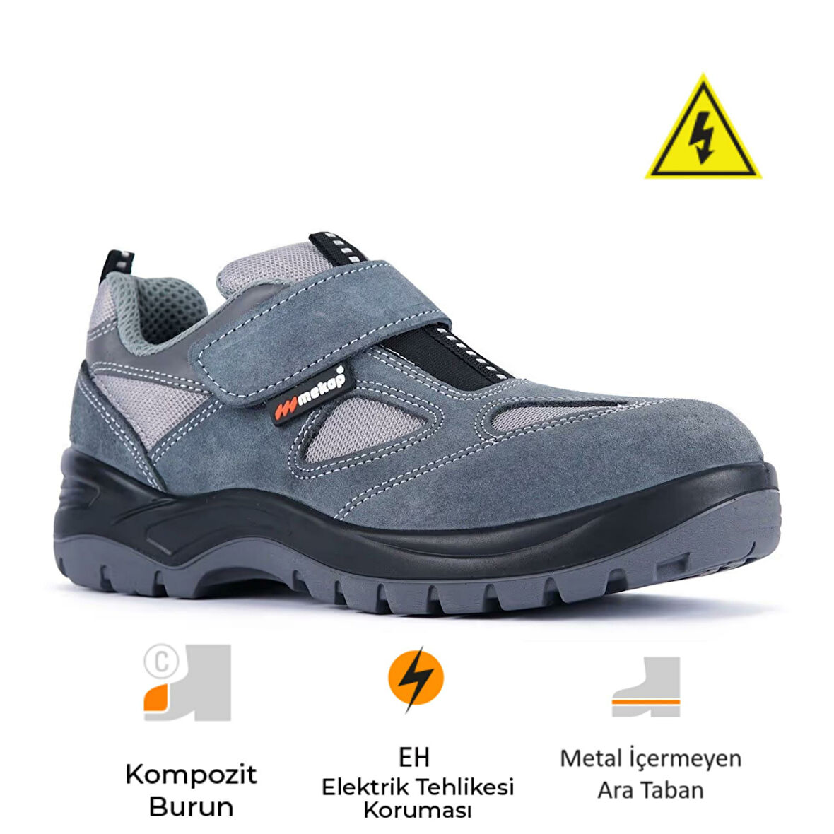 Mekap Yalıtkan 157-S1 Nubuk Kompozit Burunlu İş Ayakkabısı