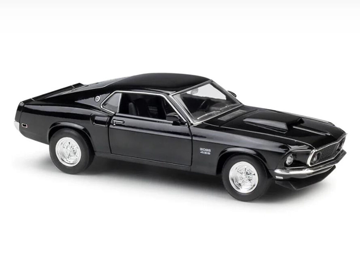Oyuncak Metal Model Araba 1/36 Çek Bırak Siyah 1969 Ford Mustang