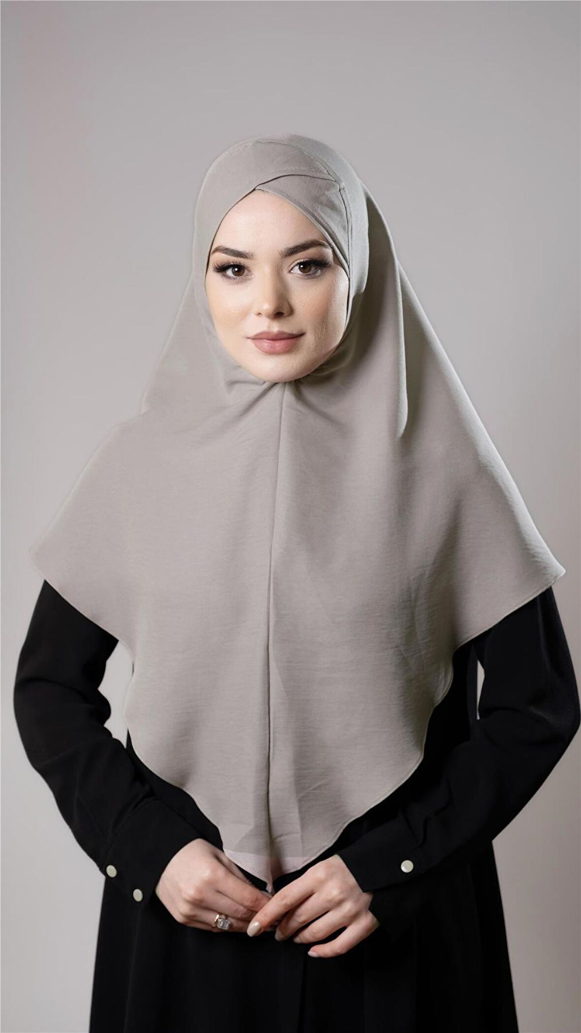 Taş Pratik Hazır Geçmeli Tesettür Eşarp Pamuk Caz Kumaş Tek Katlı Çapraz Hijab 2305_46