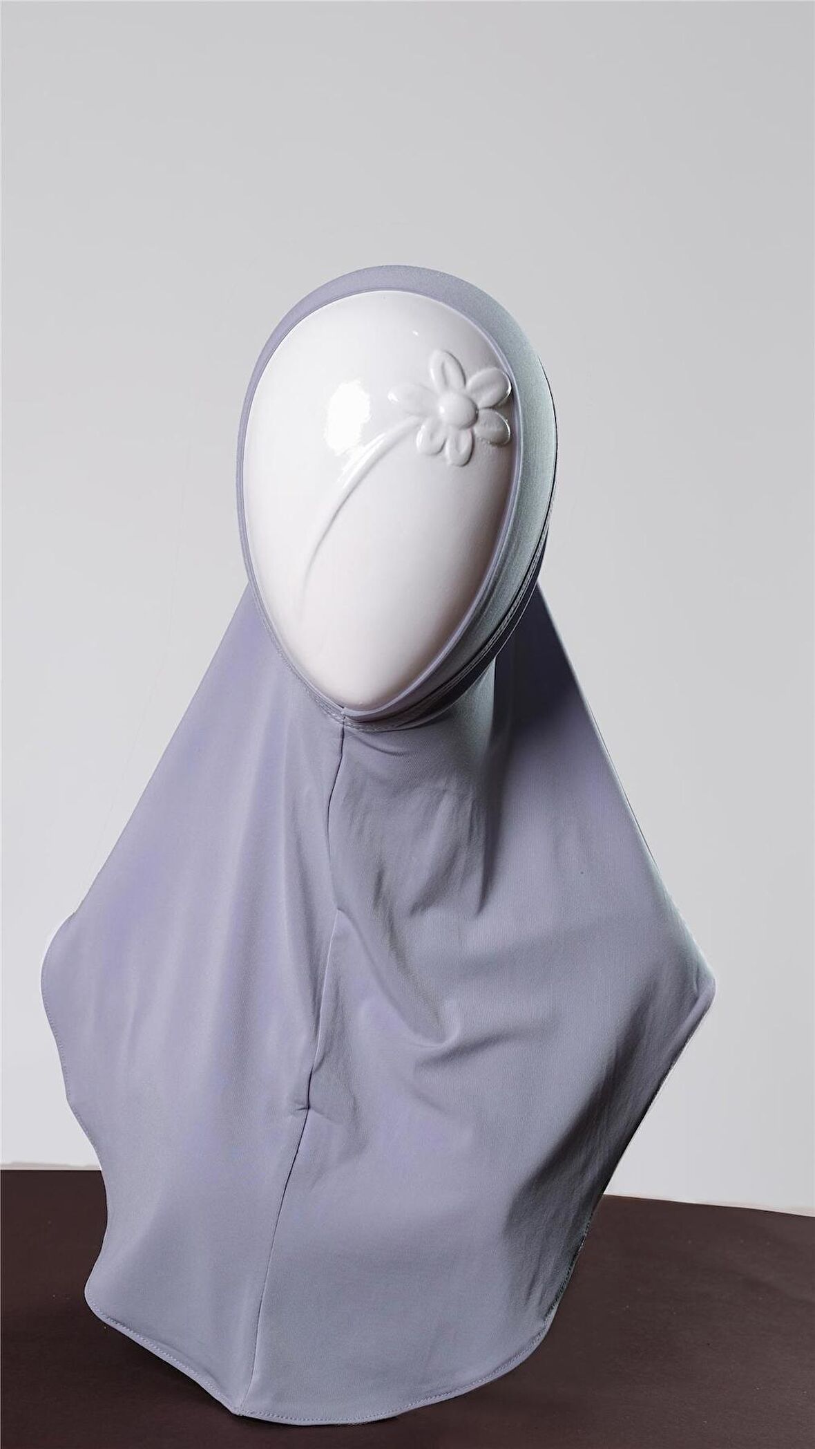 Gri Pratik Hazır Geçmeli Genç Tesettür Bone Sandy Kumaş Düz Hijab 2312_15