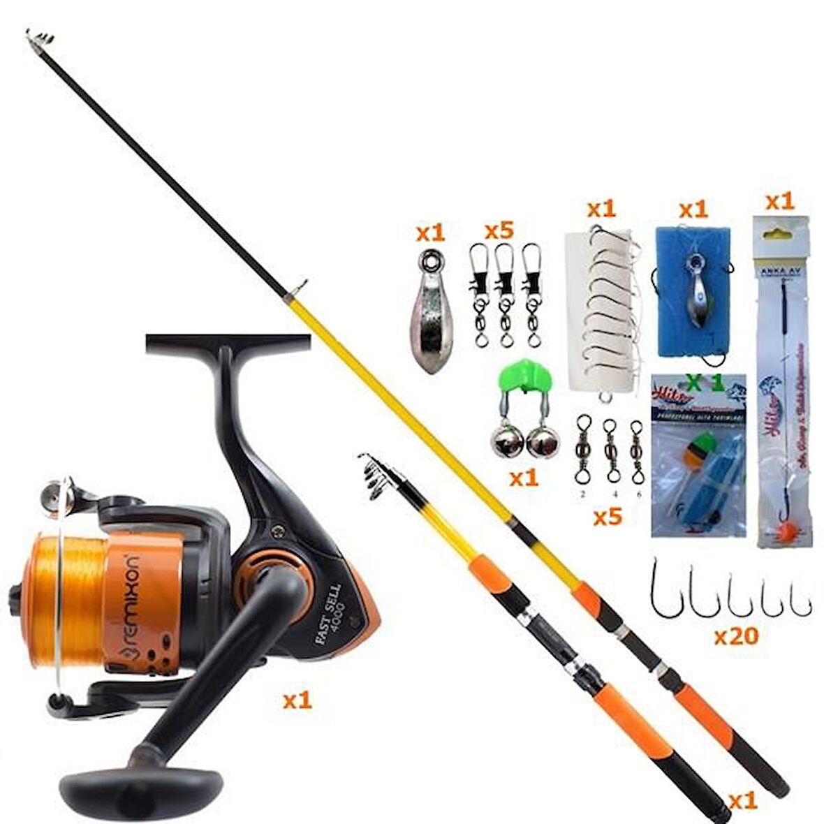 Remixon Fast Cell Speed 3.00 mt Olta Takımı 40 lı set Yeşil