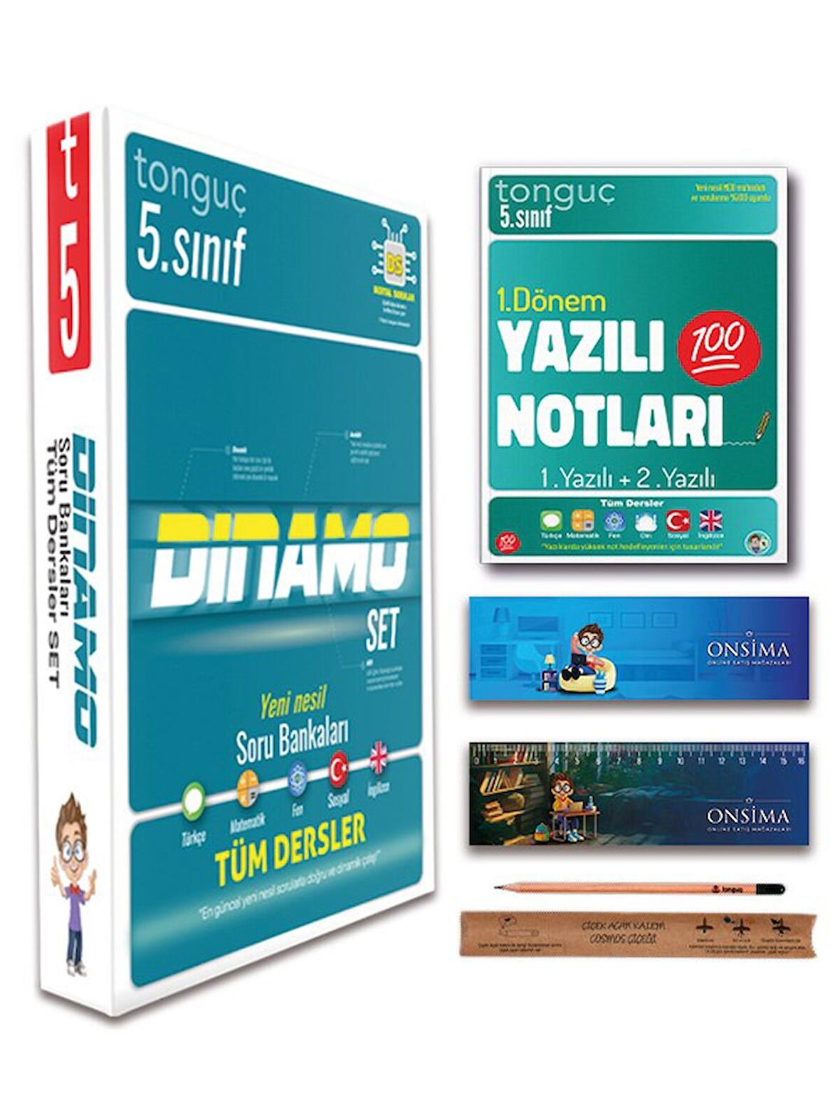 Tonguç Akademi 5. Sınıf Dinamo Soru Bankası Tüm Dersler Seti - Yazılı Notları 1. Dönem Set 6 Kitap