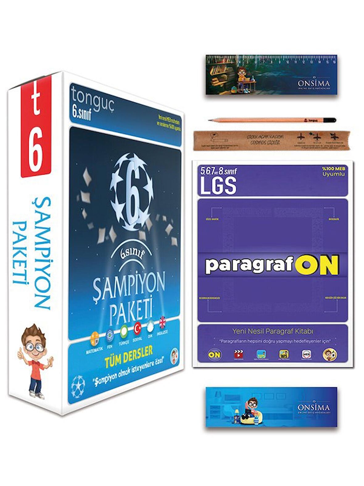 6. Sınıf Şampiyon Paketi Tüm Dersler - Paragrafon Set 7 Kitap