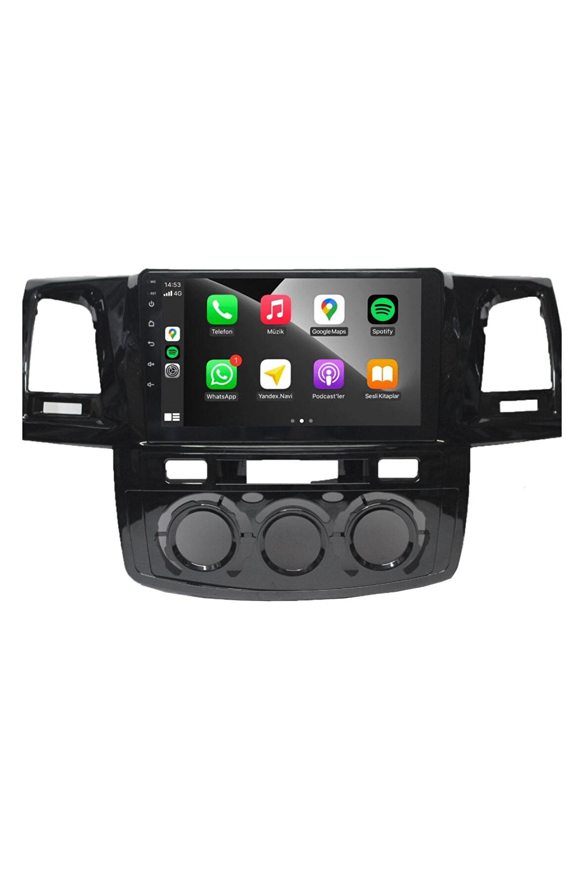 Toyota Hilux Android Carplay Multimedya 2005-2008 Manuel Klima 4GB RAM + 64Gb Hafıza + 8 Çekirdek