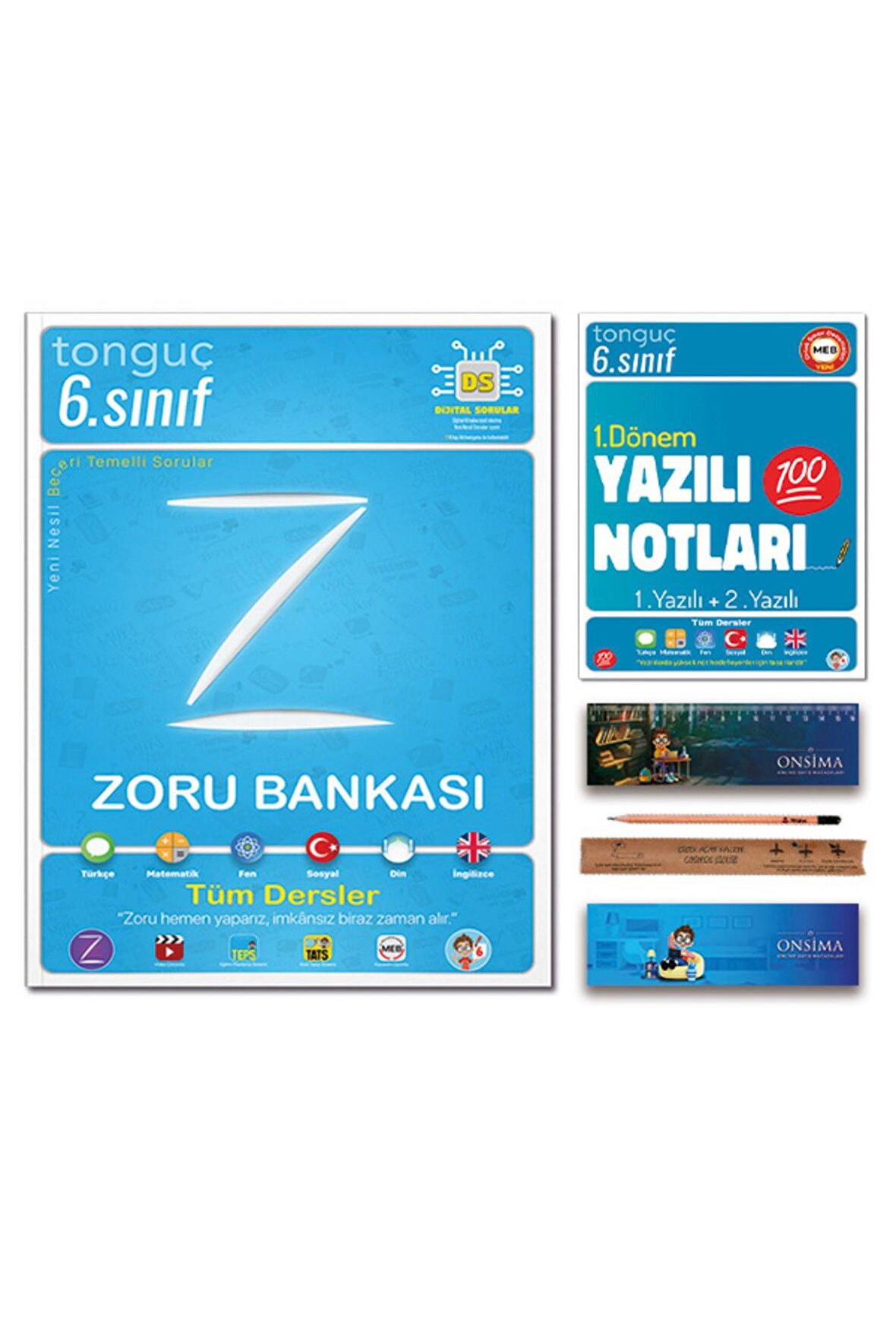 6. Sınıf Zoru Bankası Tüm Dersler - 1. Dönem Yazılı Notları Set 2 Kitap