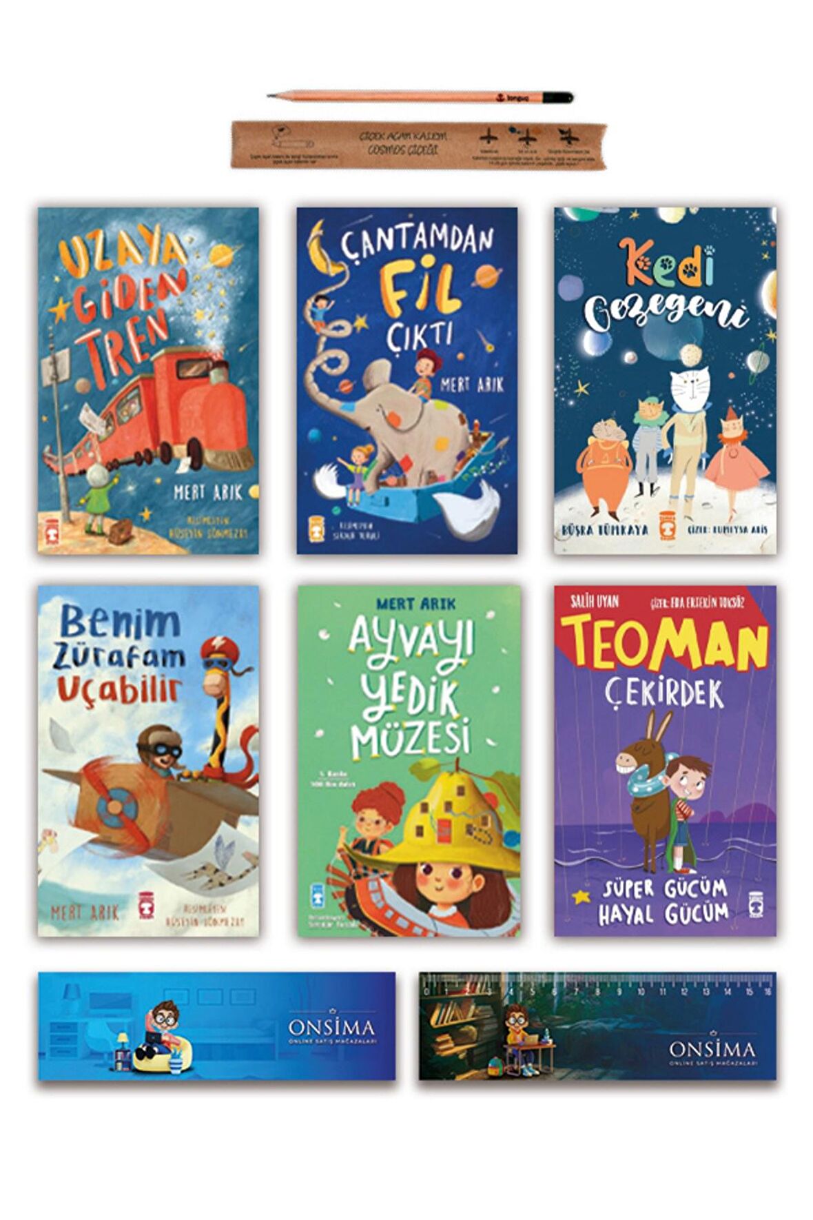 Timaş Çocuk Kedi Gezegeni - Teoman Çekirdek - Ayvayı Yedik Müzesi - Çantamdan Fil Çıktı Set 6 Kitap