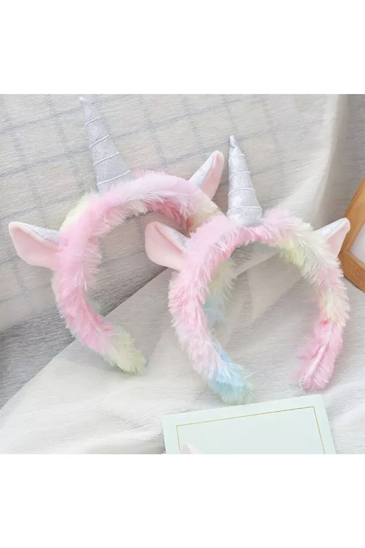 Renkli Peluş Unicorn Taç