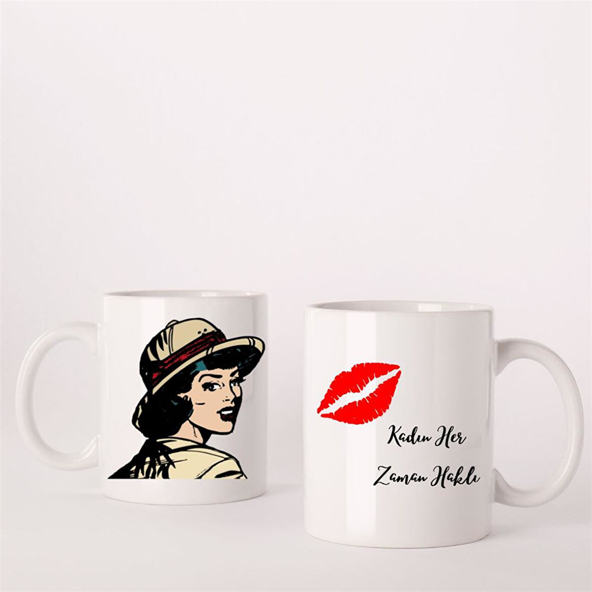 Kadın Herzaman Haklı Tasarımlı Kupa Bardak