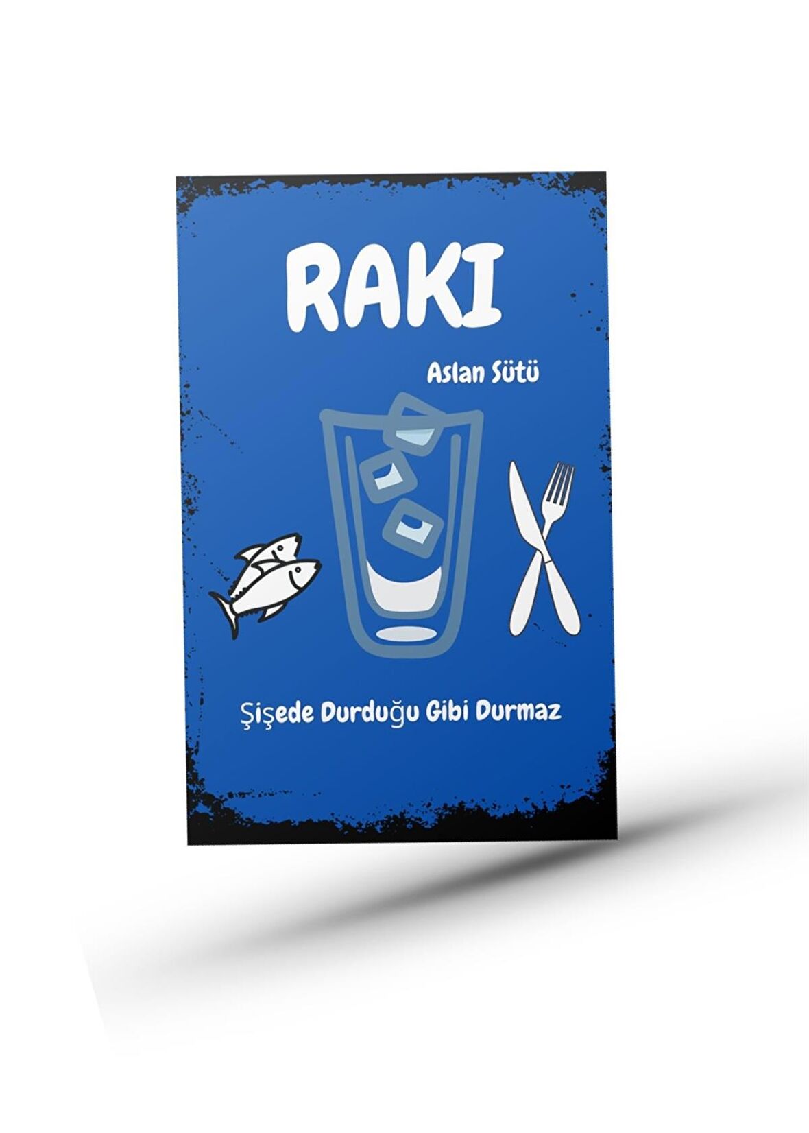 Rakı Ahşap Retro Poster 28 x 20