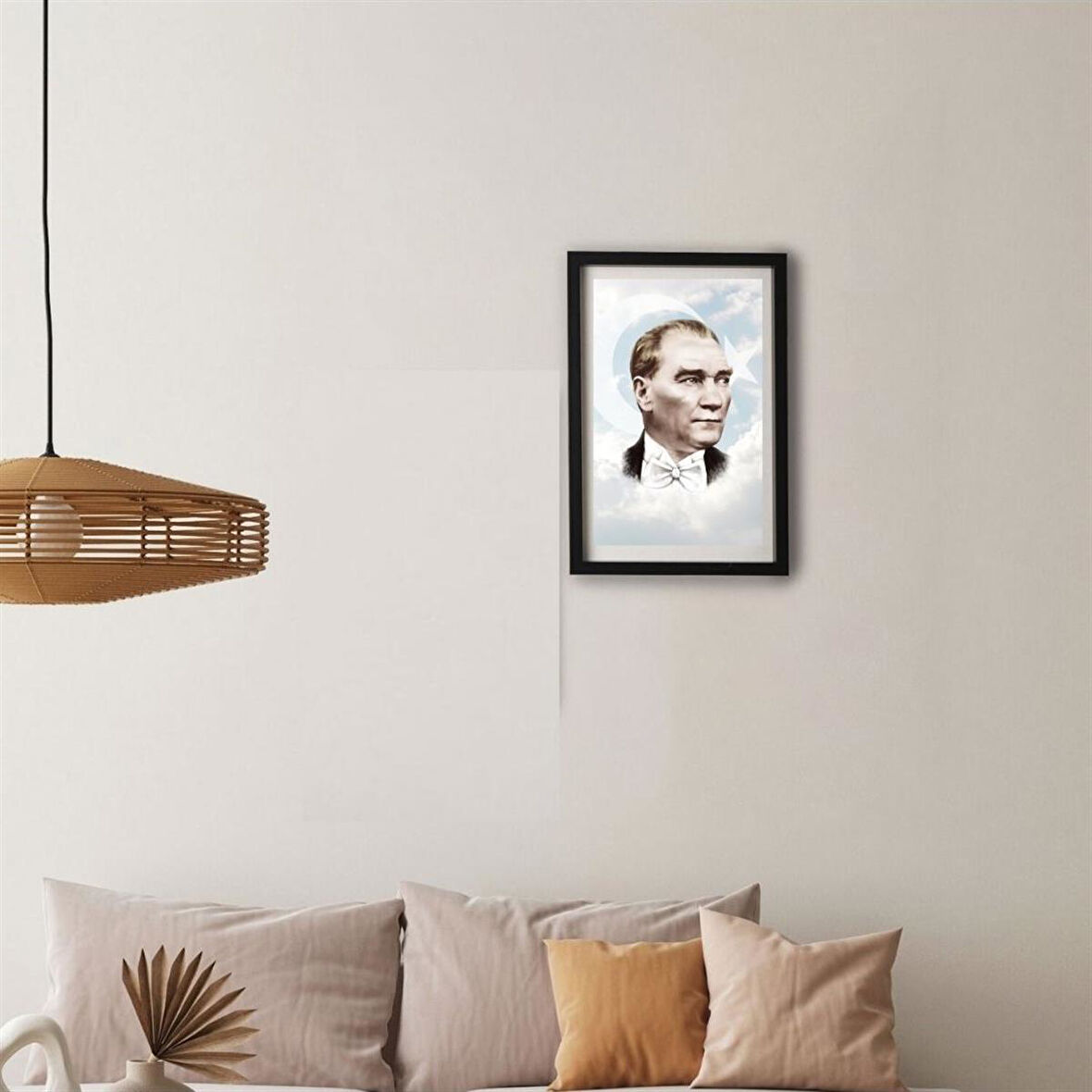 Atatürk Tasarımlı Yapışkanlı Sök Tak Çerçeve 20x30cm