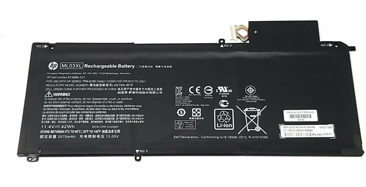 Hp Spectre X2 12-A001NG Batarya Pil