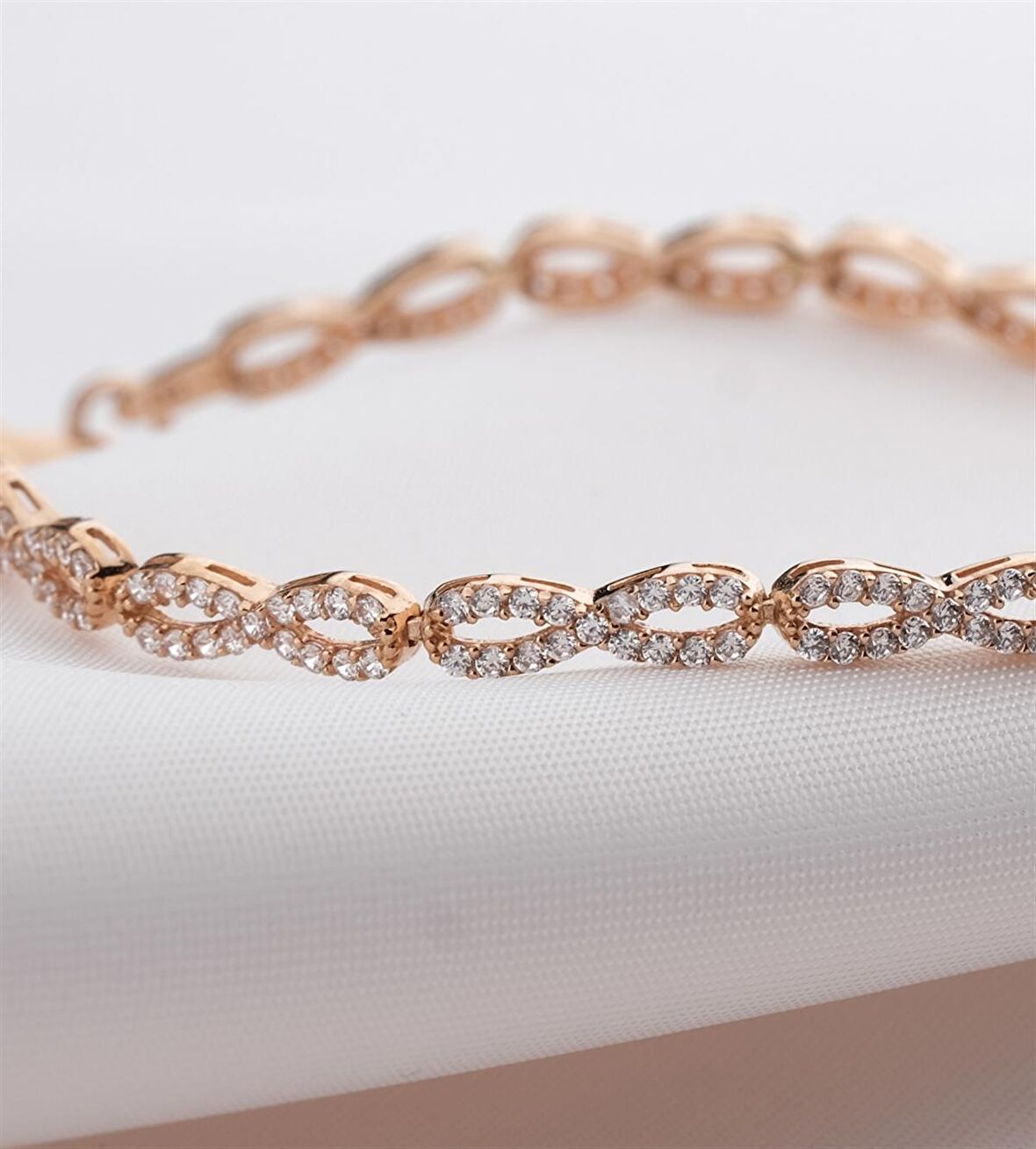 Rose-Gold Sonsuzluk 14 Ayar Altın Bileklik 