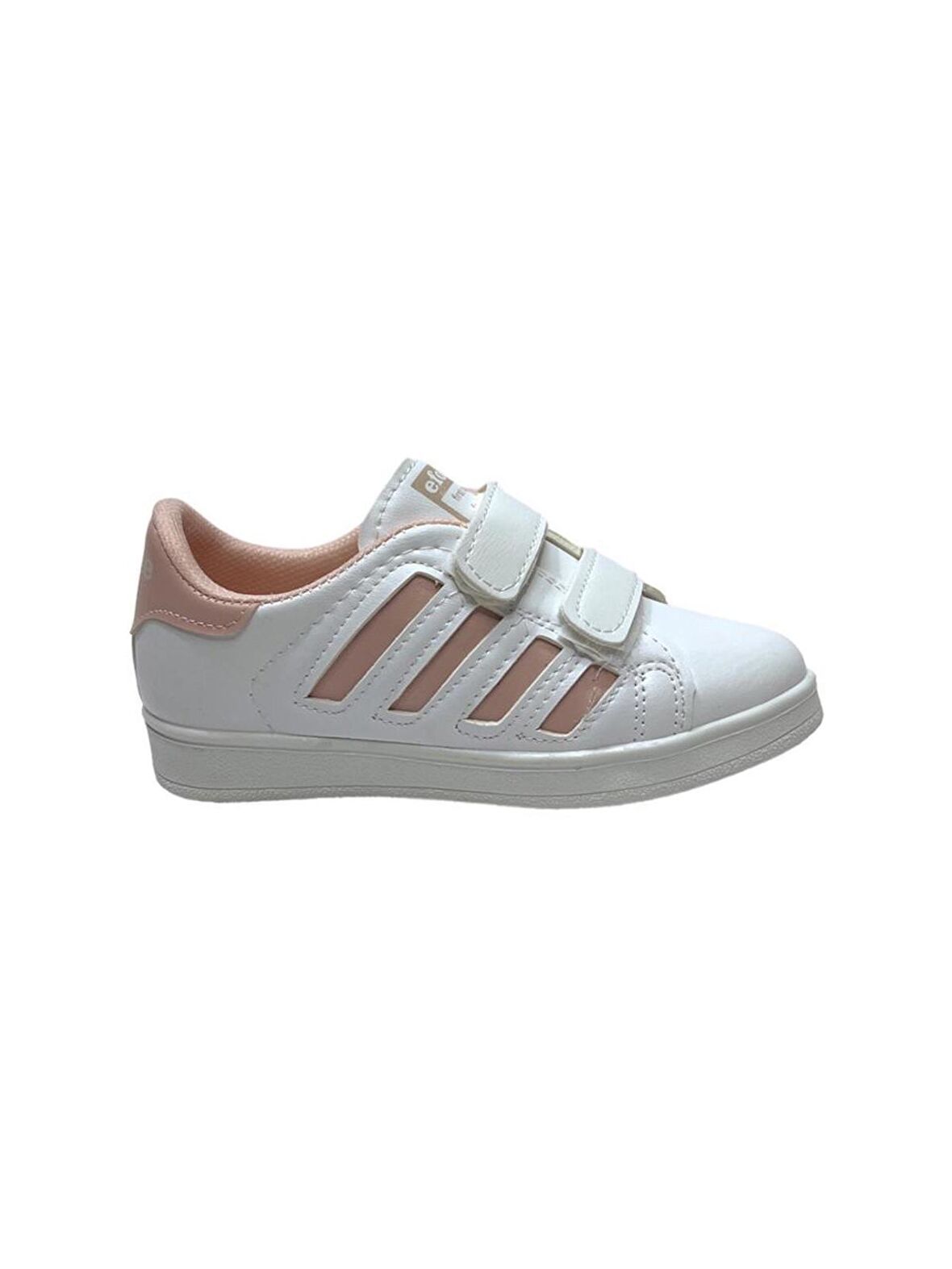 Çocuk Beyaz-Pudra Sneaker Cırtlı Çocuk Ayakkabı (24-35)