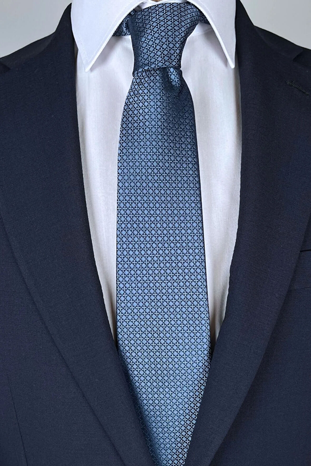 Kendinden Desenli Kravat