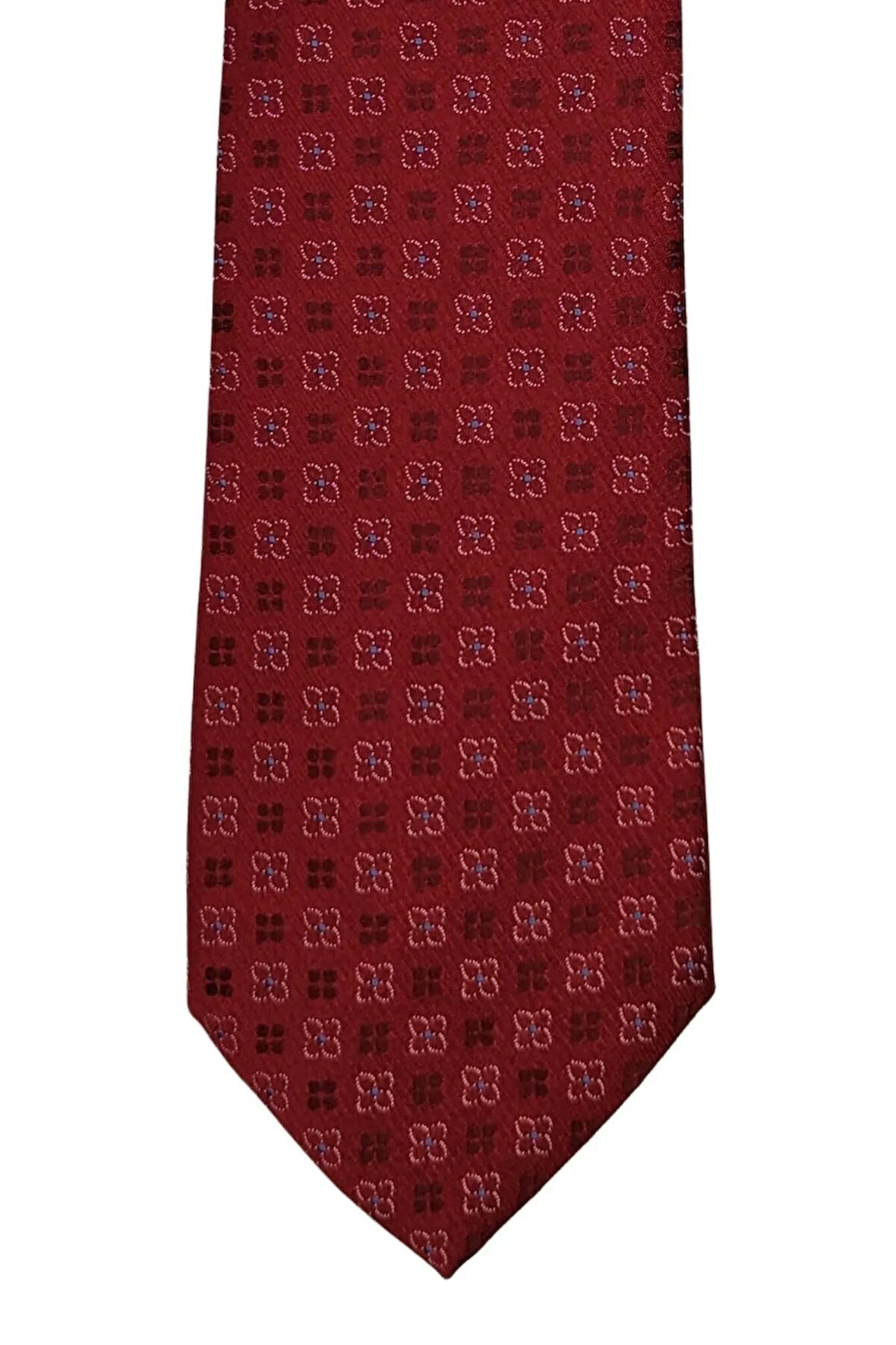 Bordo Desenli Klasik Kravat