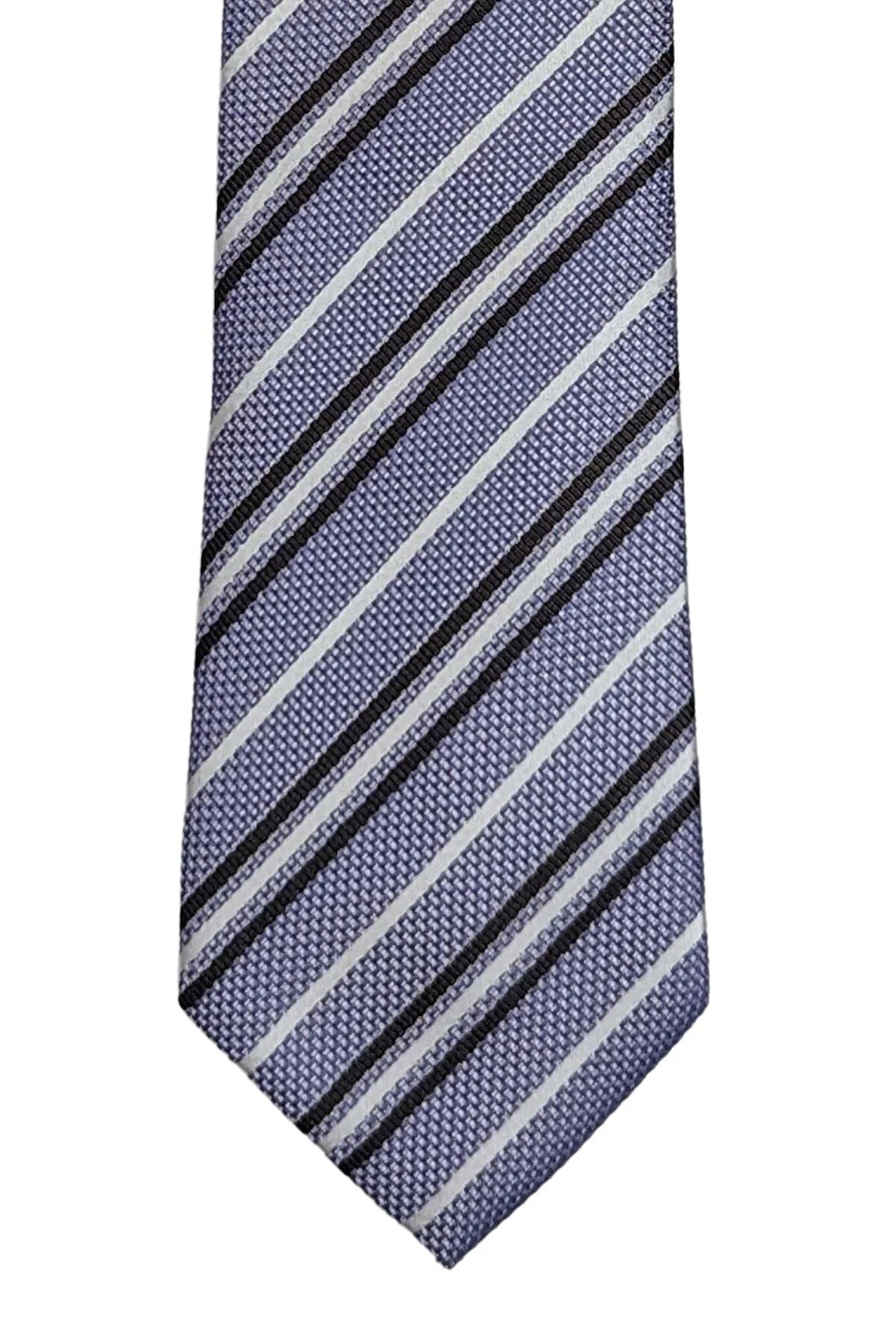 Mor Çizgili Klasik Kravat