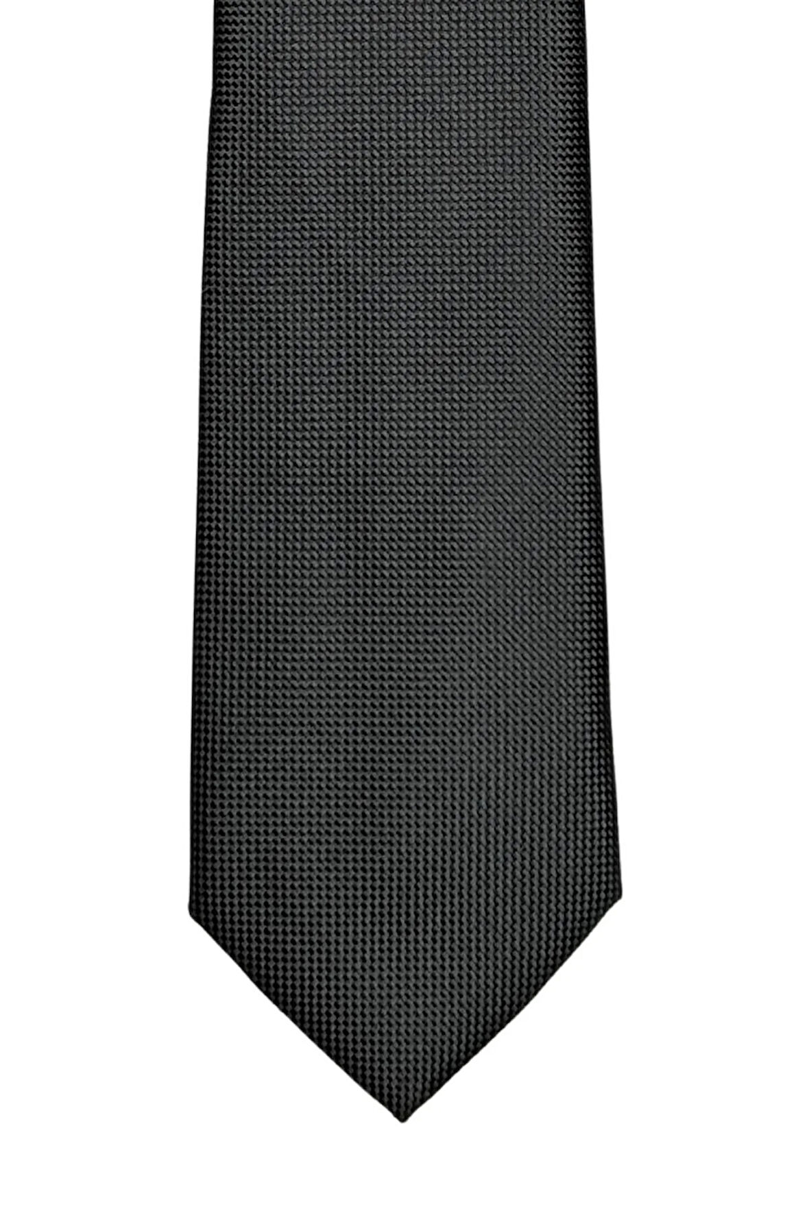 Kendinden Desenli Ince Kravat