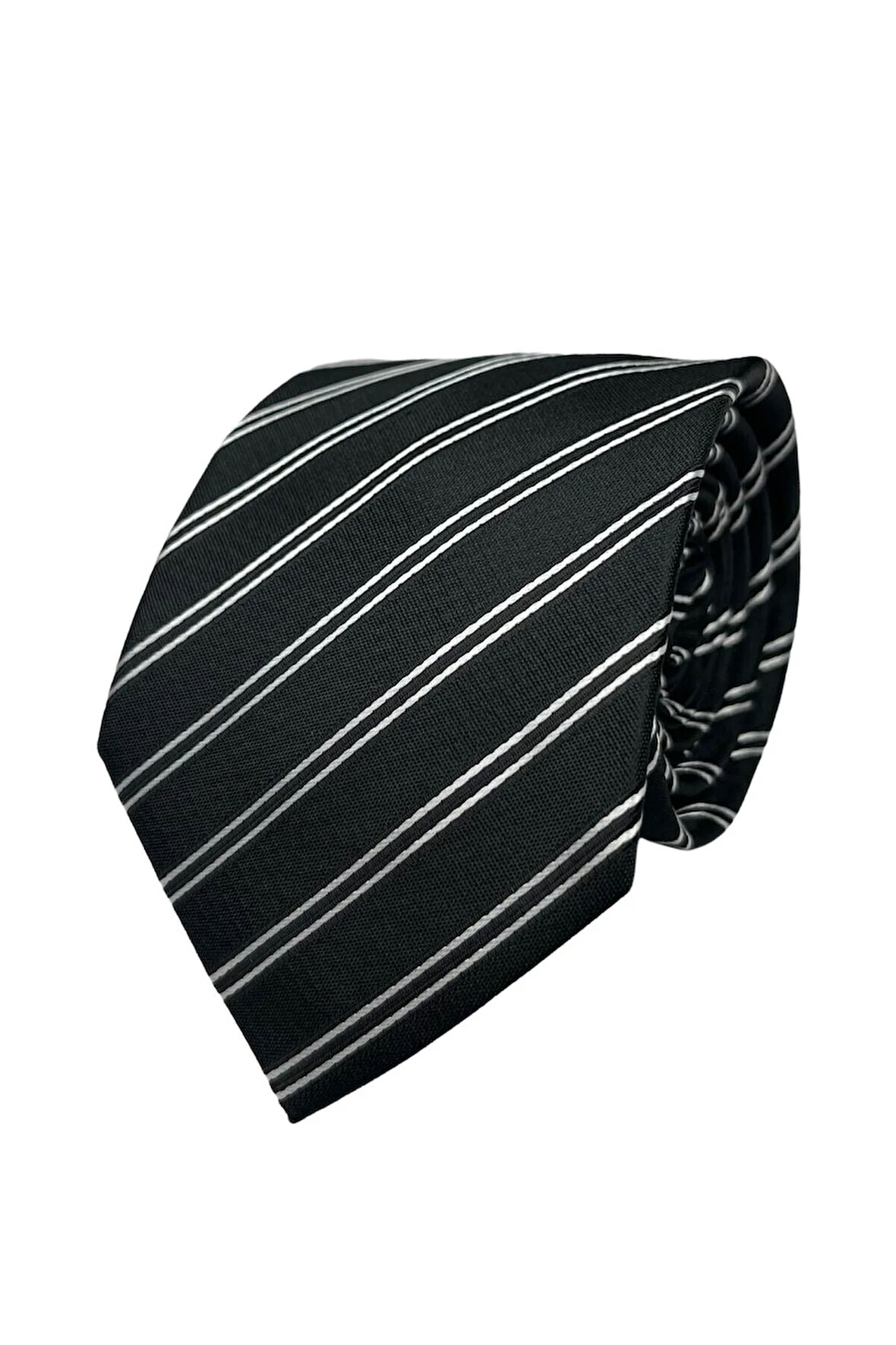 Siyah Çizgili Kravat Erkek