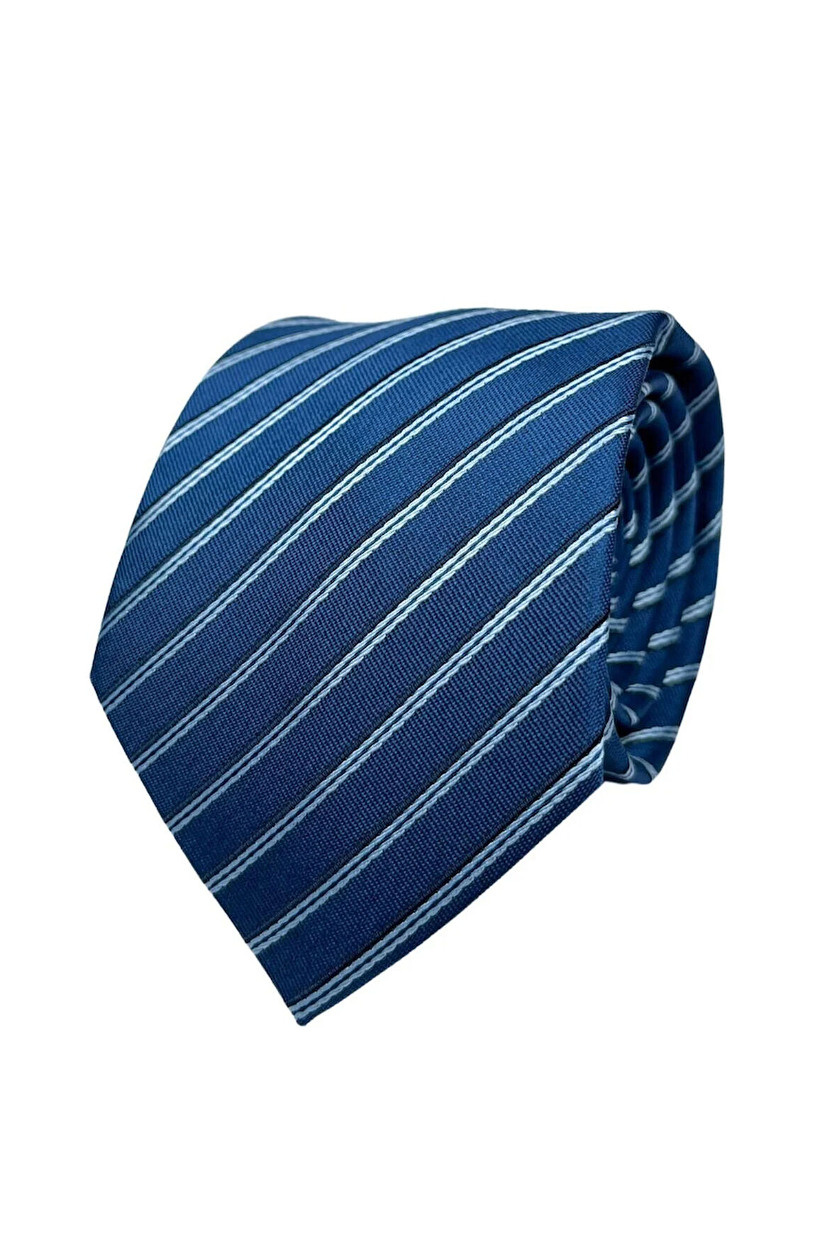 Lacivert Çizgili Kravat Erkek