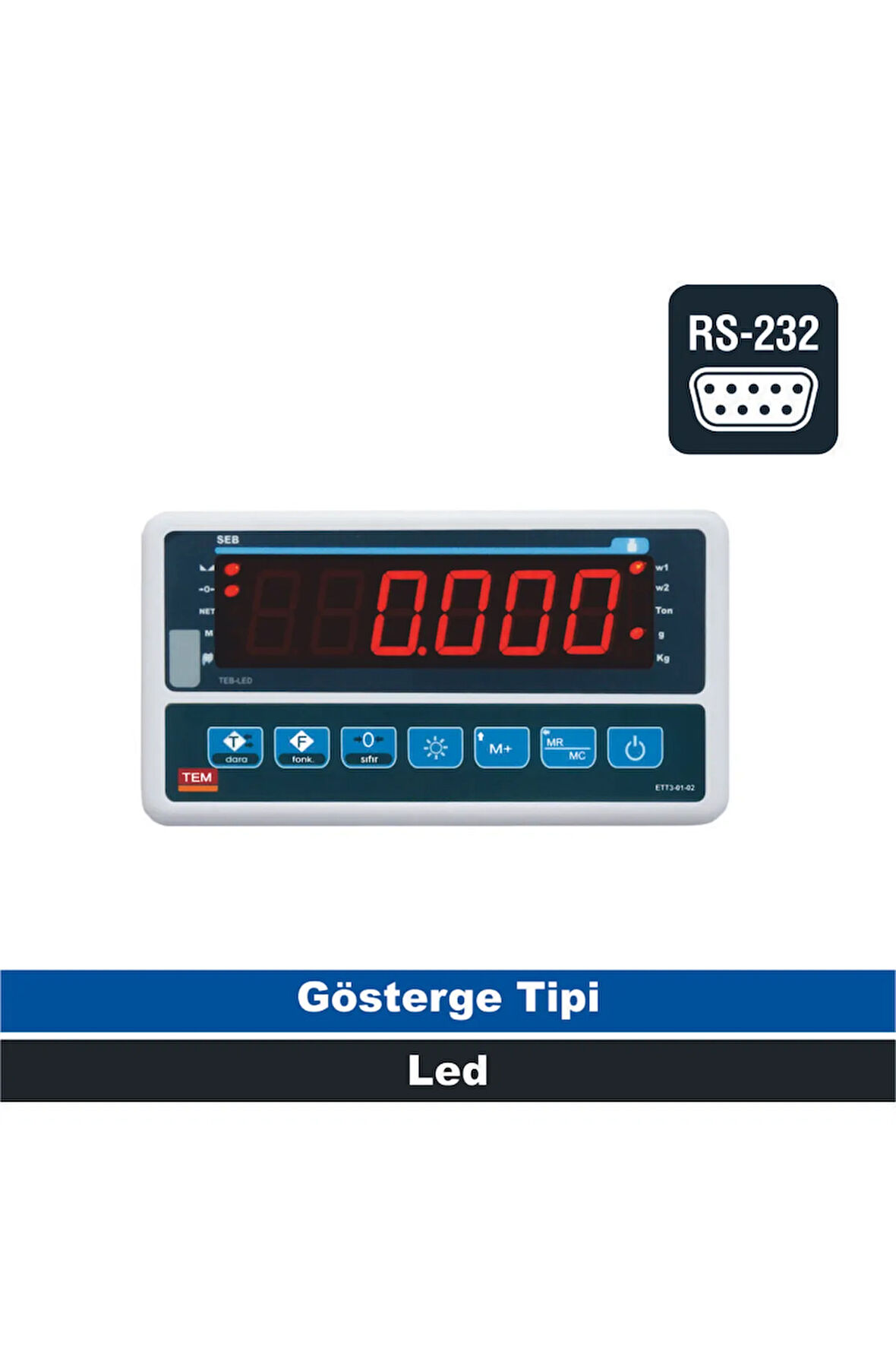 Seb Tartım Indikatörü Büyük Göstergeli Bilgisayar Bağlantılı