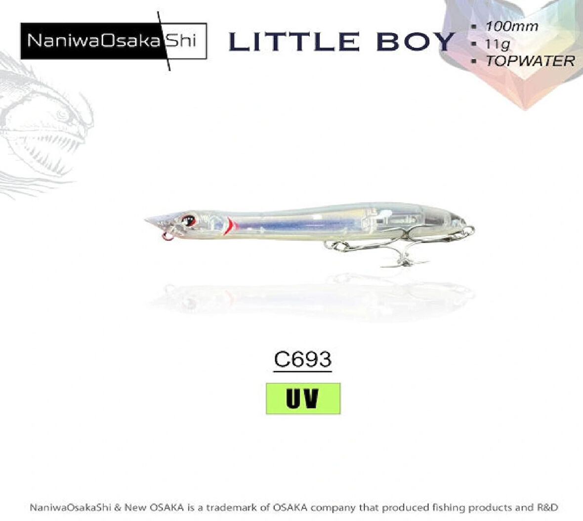 NANIWAOSAKASHI LITTLE BOY 100MM 11GR TOPWATER C693