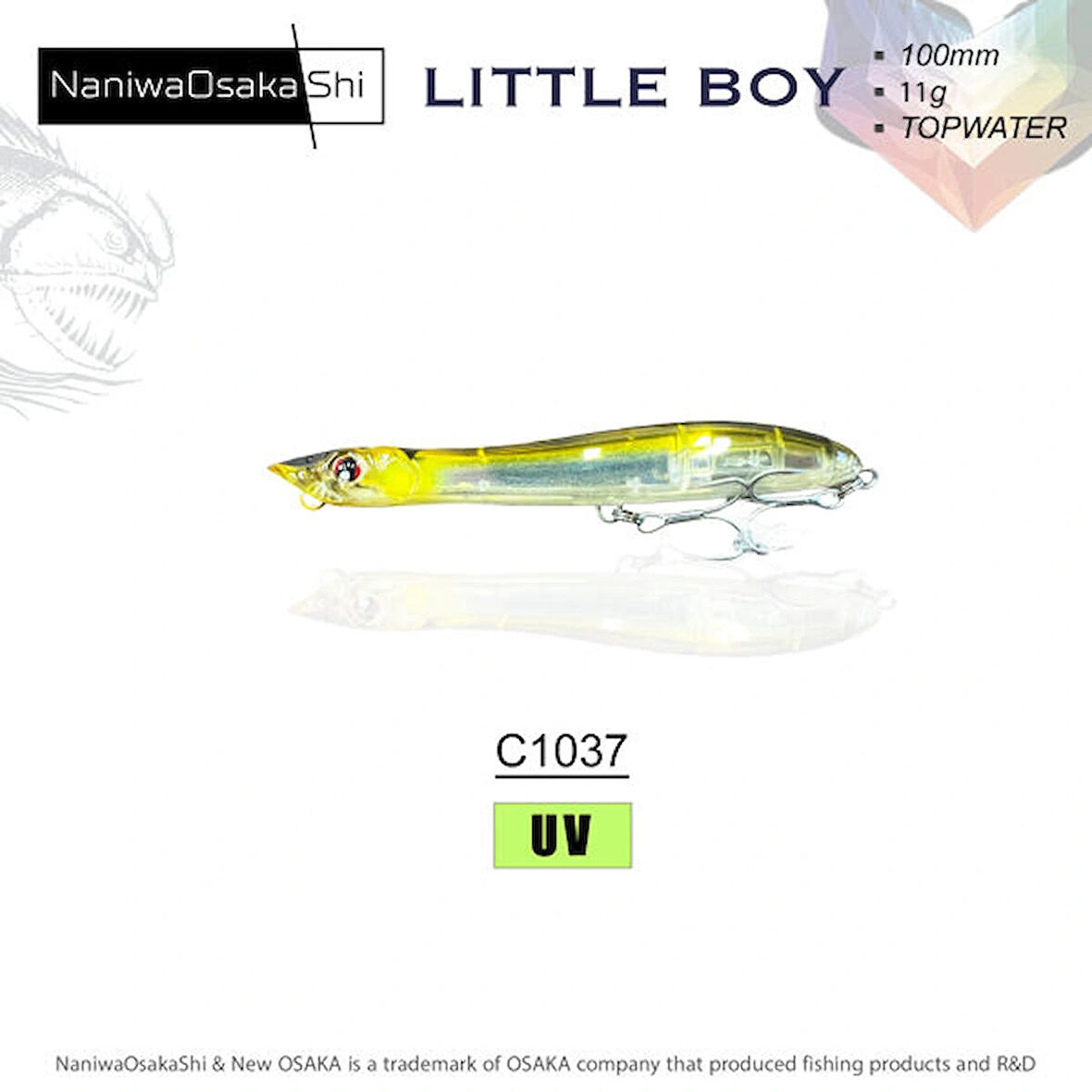 NANIWAOSAKASHI LITTLE BOY 100MM 11GR TOPWATER C1037 SAHTE BALIK