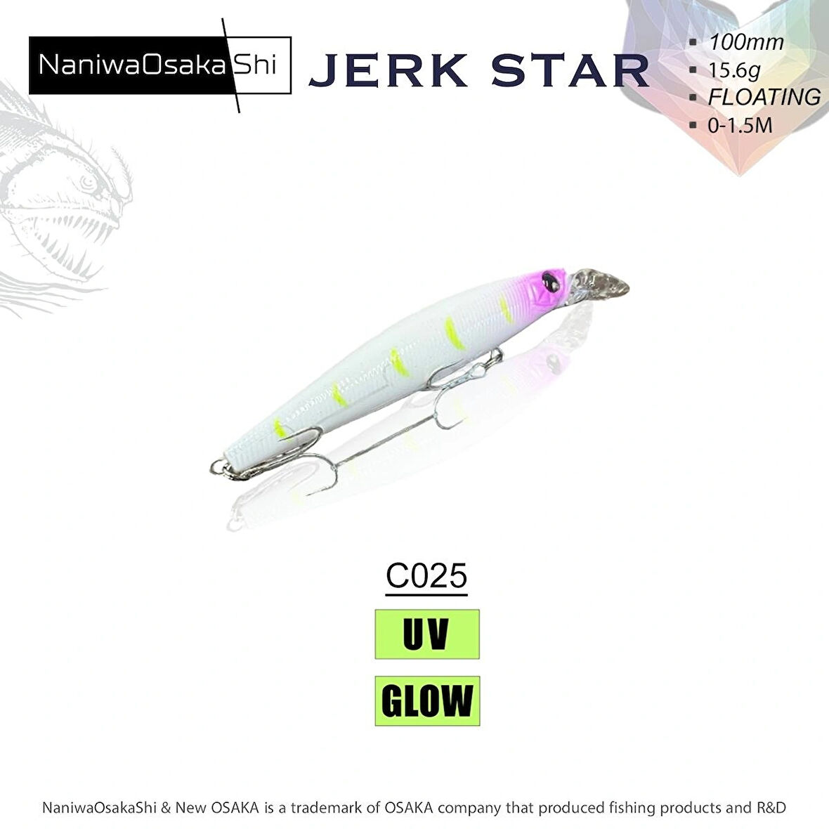 NANIWAOSAKASHI JERKSTAR 100MM 15.6G COLOR:C025