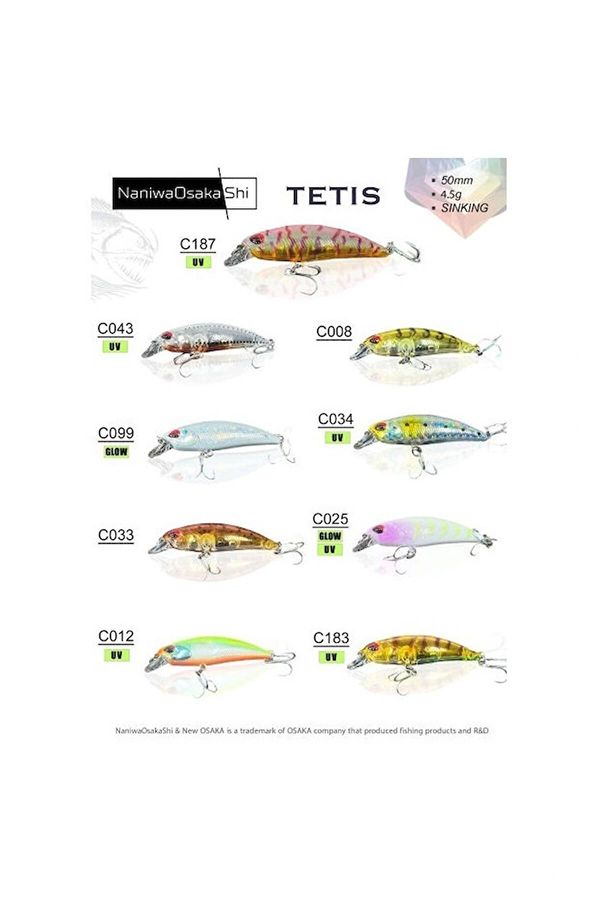 NANIWAOSAKASHI TETIS 50MM 4.5G SINKING C033