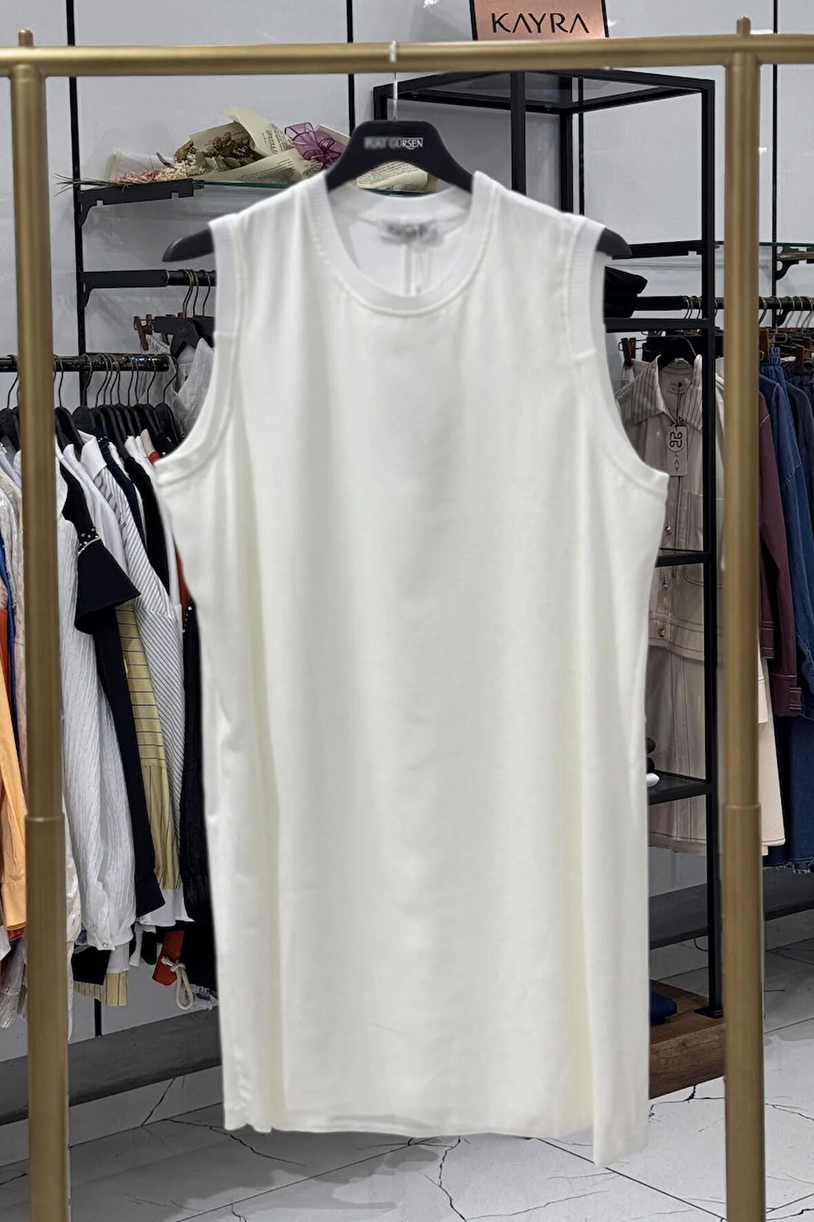 FUAT GÜRŞEN Tunik 25Y-3311 Ekru