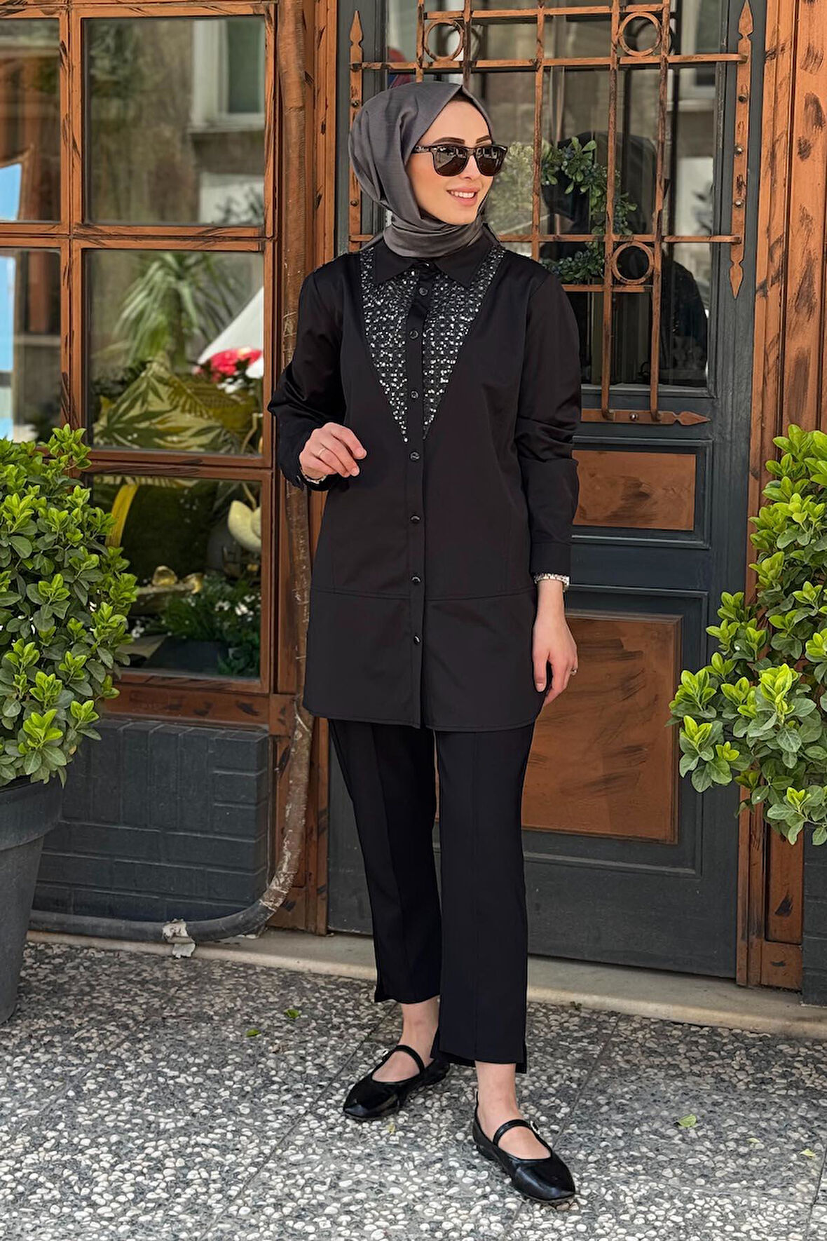 FUAT GÜRŞEN Tunik 25Y-3337 Siyah