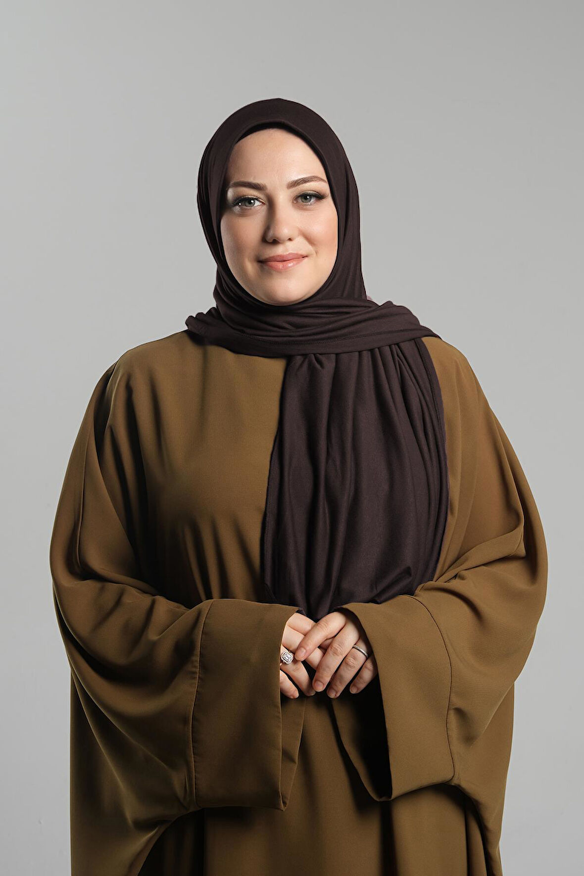 Kahve Pratik Hazır Geçmeli Şal Viskon Önü Süngerli Penye Şal 2202_14