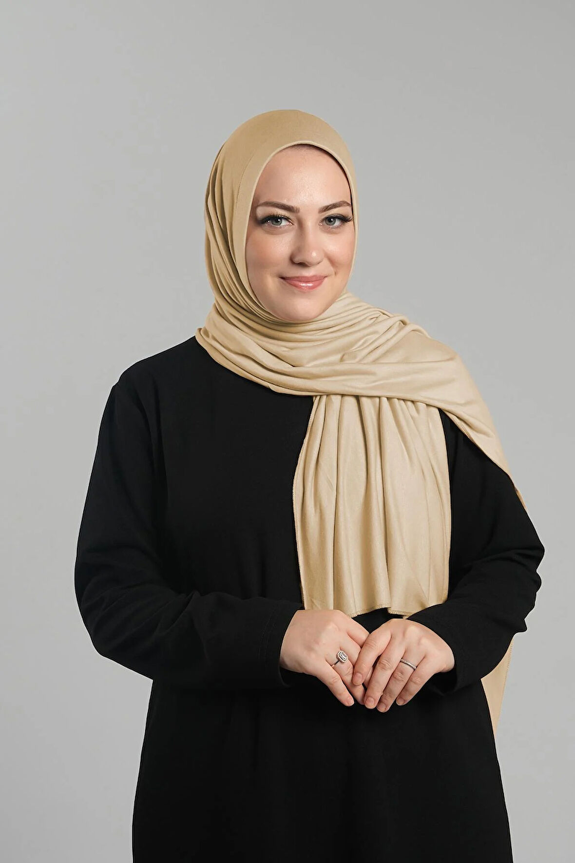 Sütlü Kahve Pratik Hazır Geçmeli Şal Viskon Önü Süngerli Penye Şal 2202_26