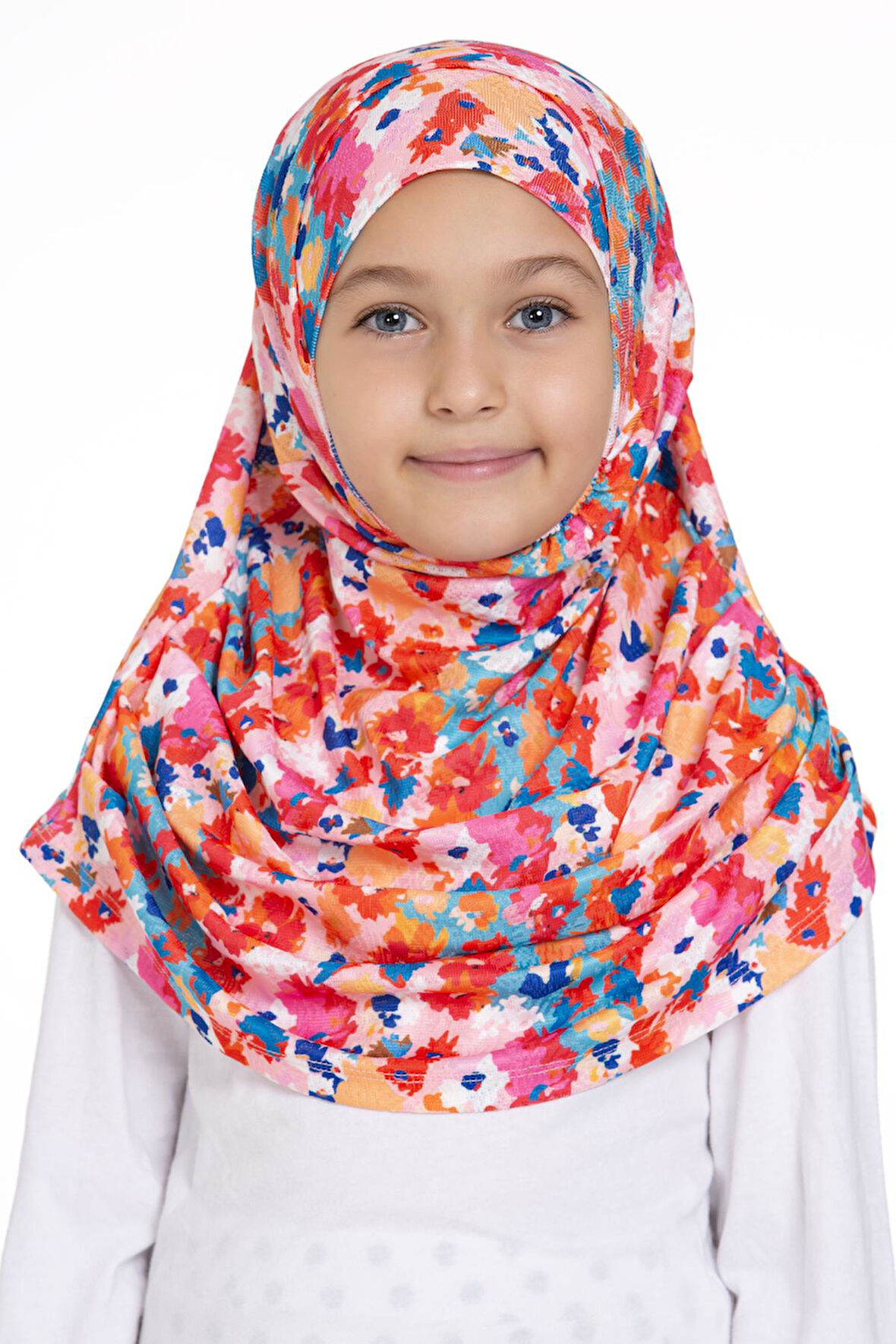Pembe Pratik Hazır Geçmeli Genç Tesettür Bone Jakar Desenli Pileli Kendinden Boneli 2407_04