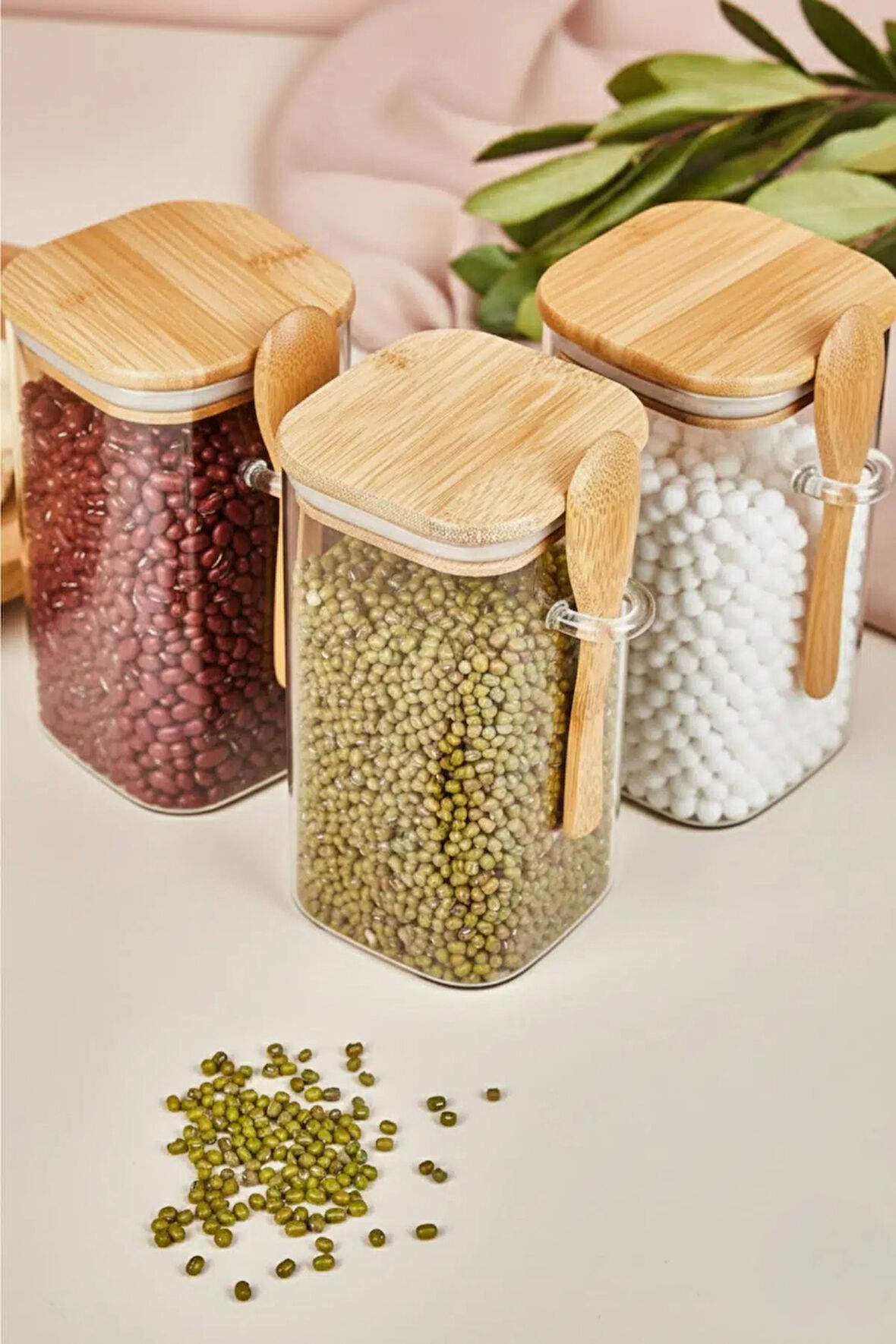 KAVANOZ BAMBU KAŞIKLI 500 ML