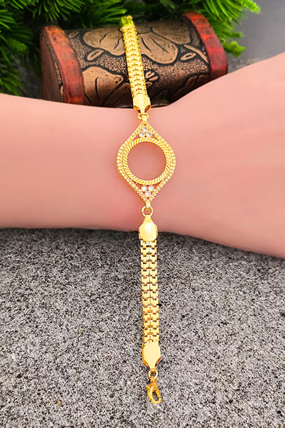 Çeyrek İçin Bileklik Kadın Çeyrek Altın Takılan Bileklik BT001