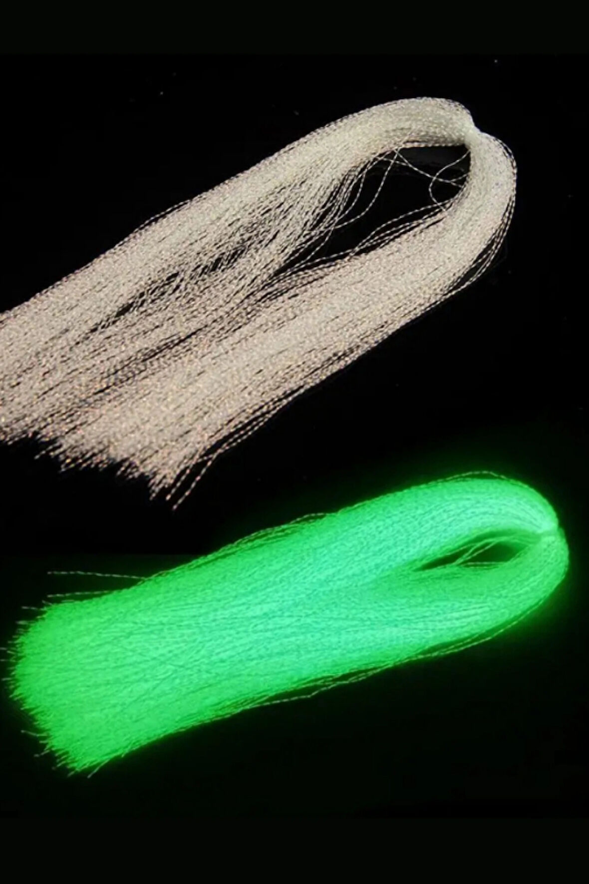 Eagenset Beyaz Fosforlu, Karanlıkta Parlayan, Glow / Luminous in The Dark, Ultraviyole (UV) Neon Işıkta Parlayan Poşet Çapari Simi Jig Yapım Malzemesi