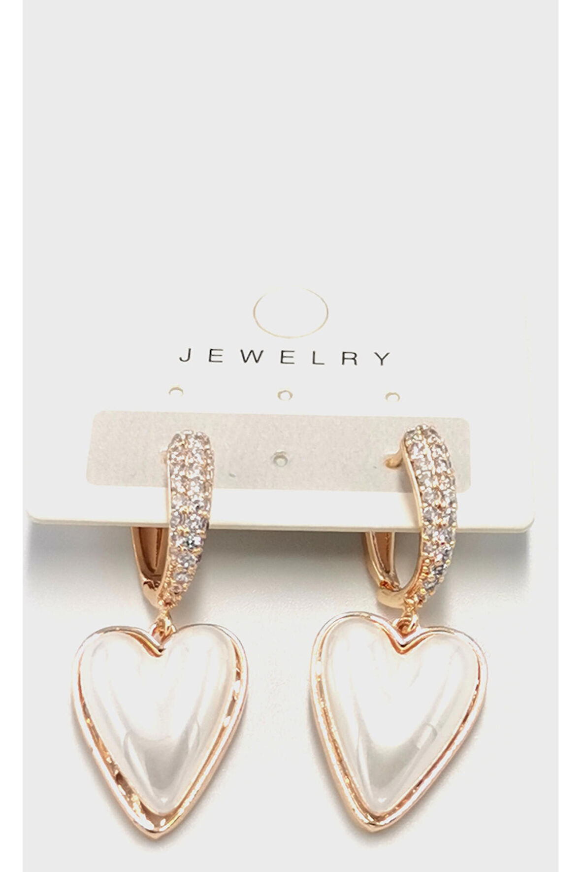 Çelik Lüks Tasarım Taşlı Küpe