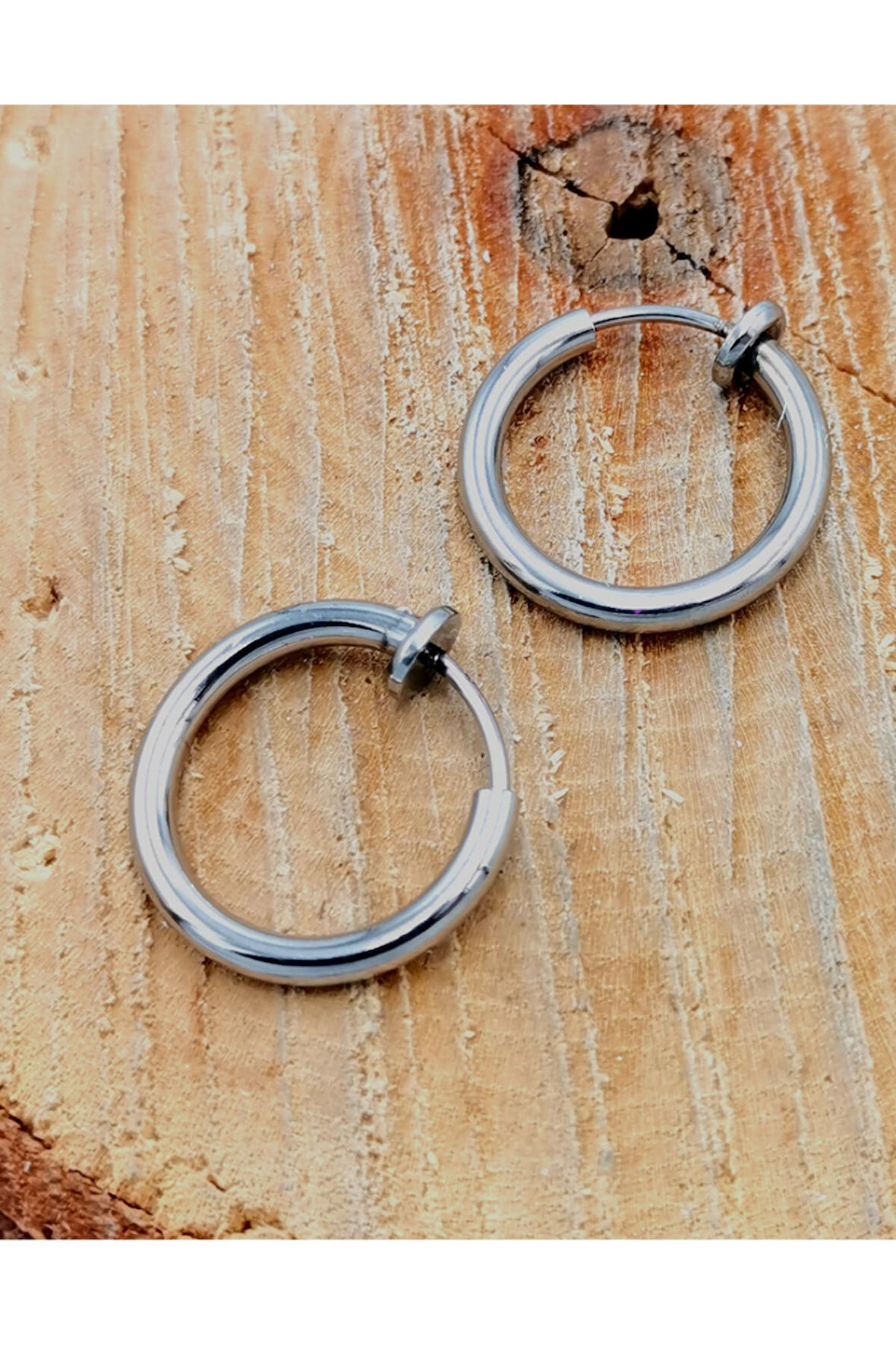 Çelik Figürlü Unisex Küpe