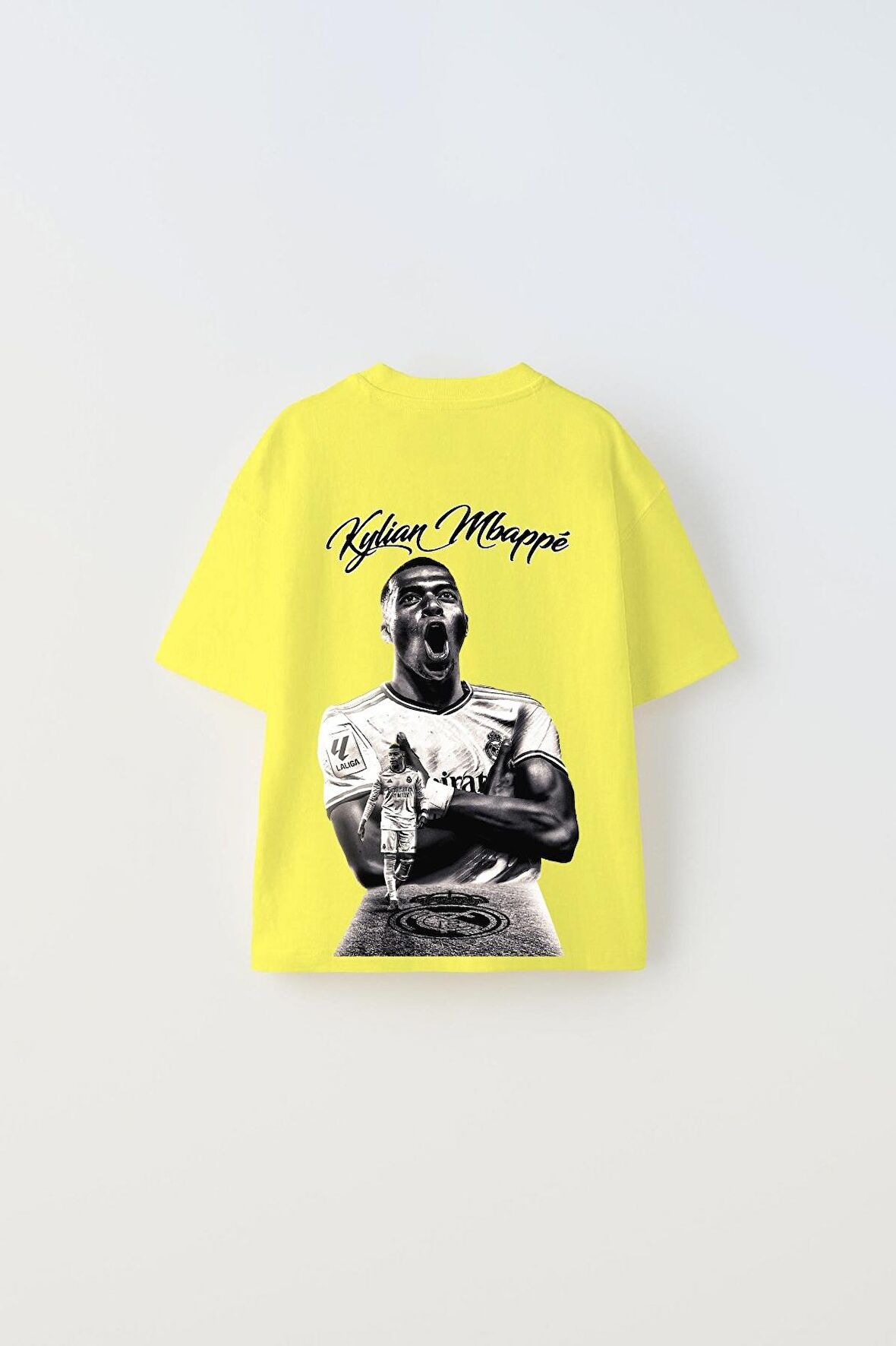 Euro 2024'ün Genç Yıldızları Kylian Mbappe Baskılı Sarı Çocuk T-shirt