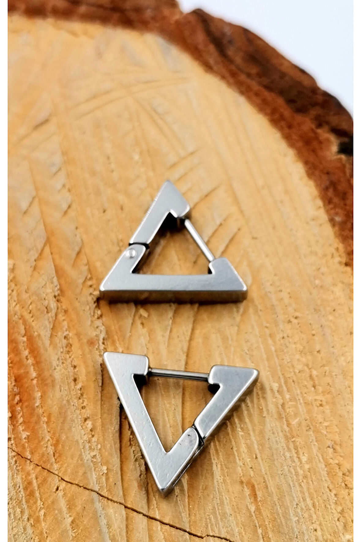 316 L Çelik Gümüş Renk   Unısex Küpe Çap 1 cm