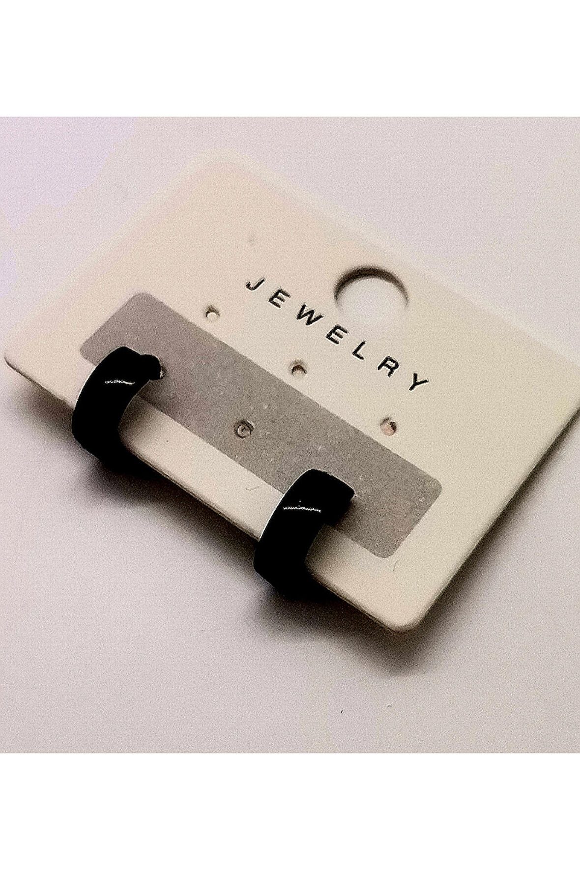 316 L Çelik Unisex Siyah Küpe