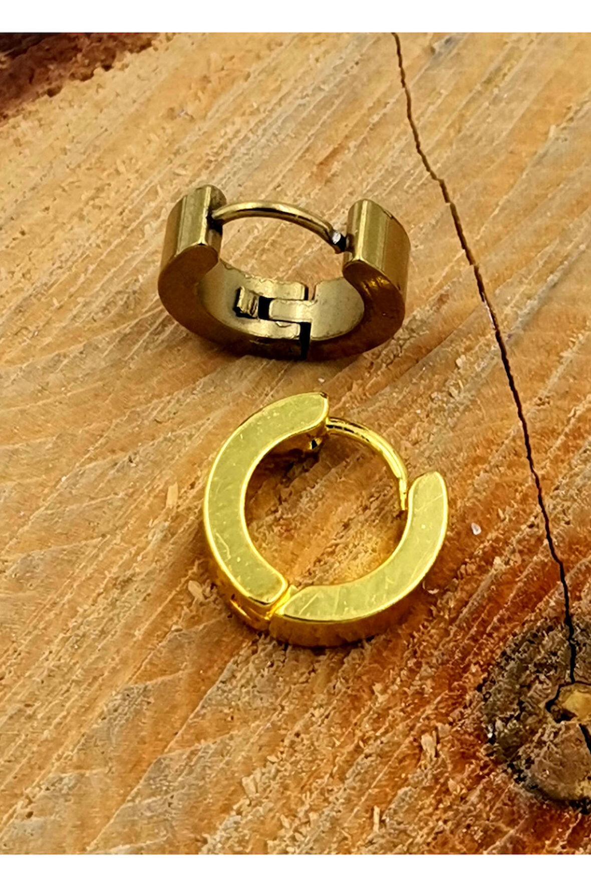 316 L Çelik Gold Renk  Halka  Küpe