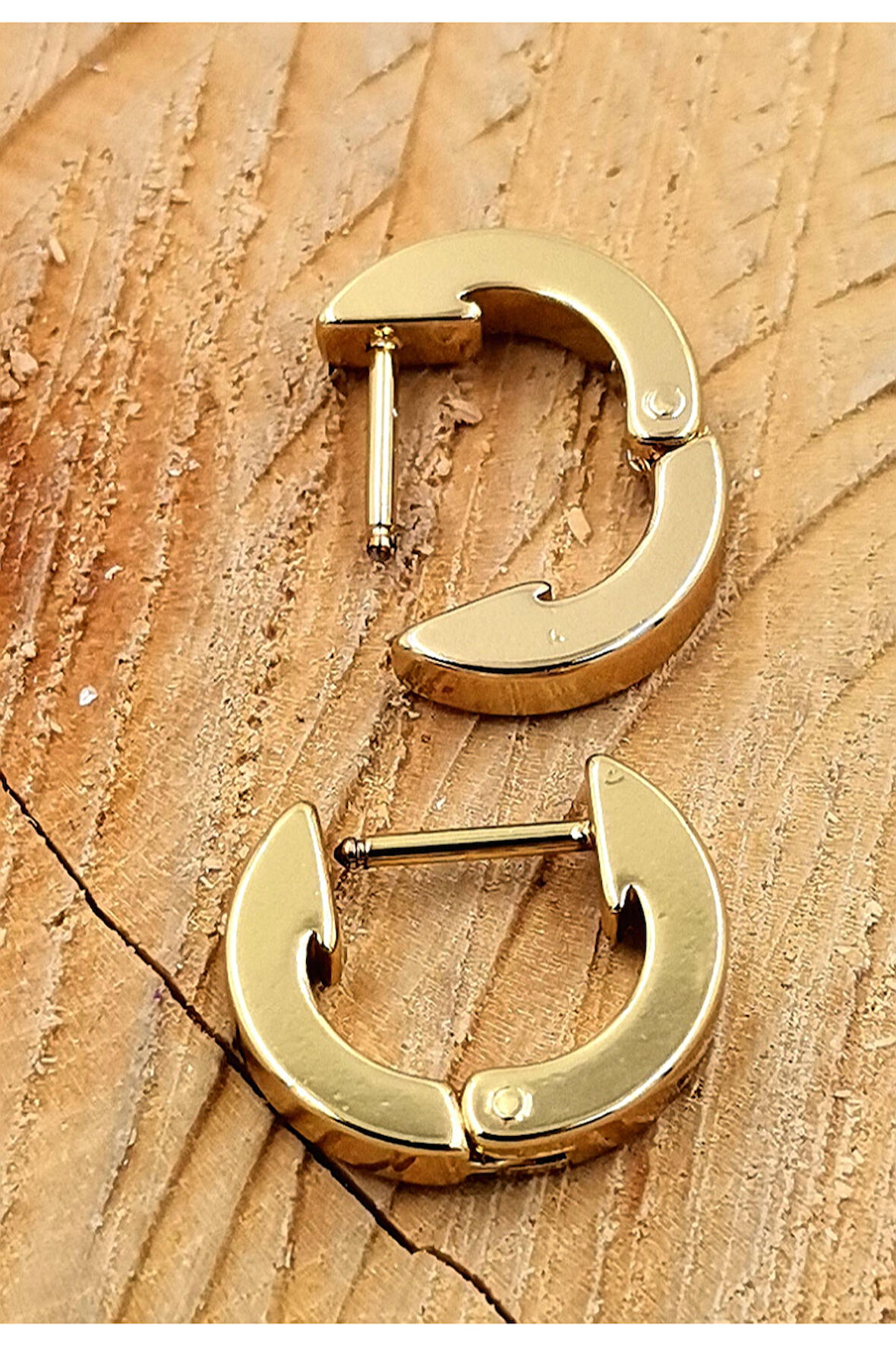 316 L Çelik Gold Renk  Halka  Küpe