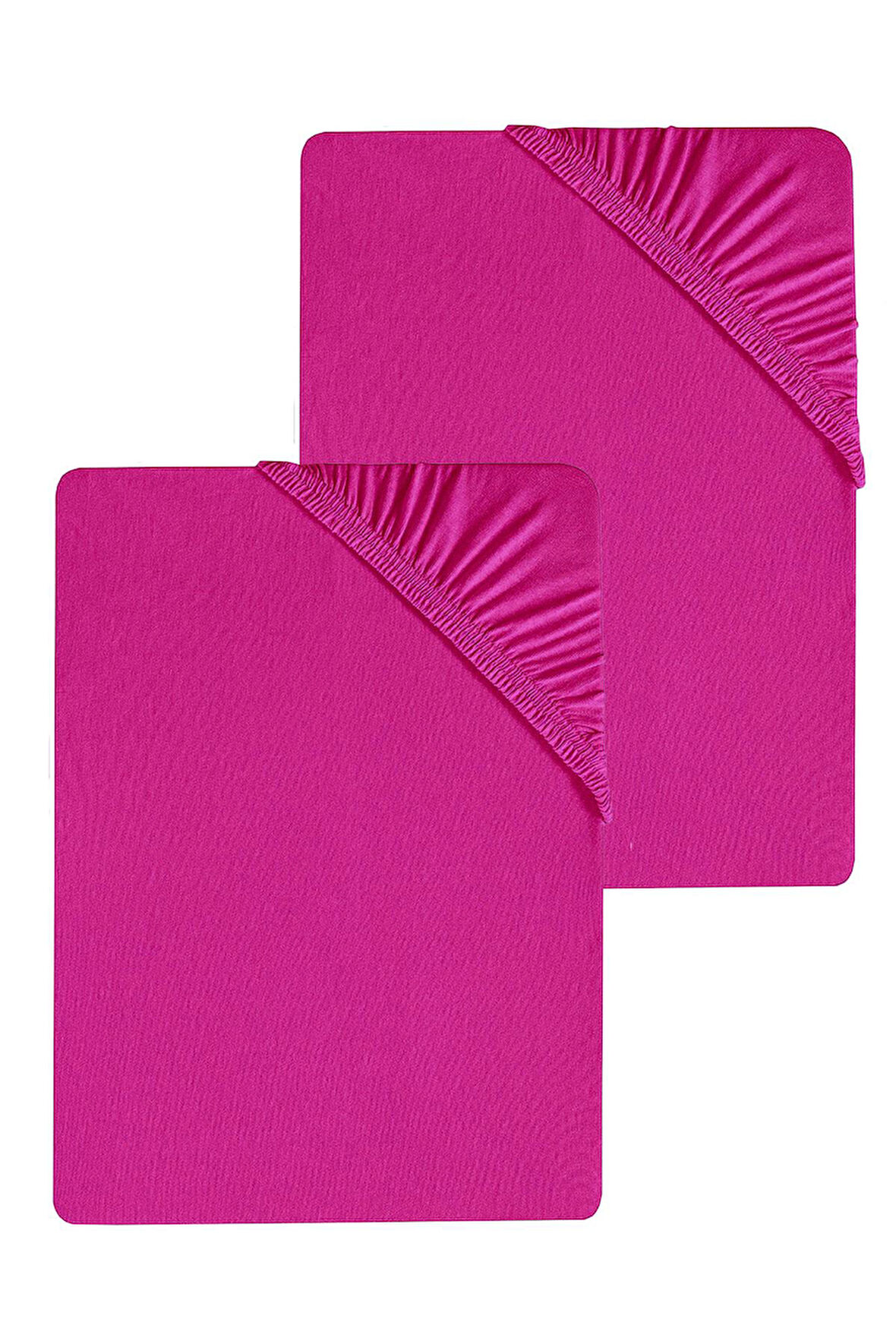 2 Adet Düz Pamuklu Tek Kişilik 80 x 200 x 30 cm Lastikli Penye Çarşaf